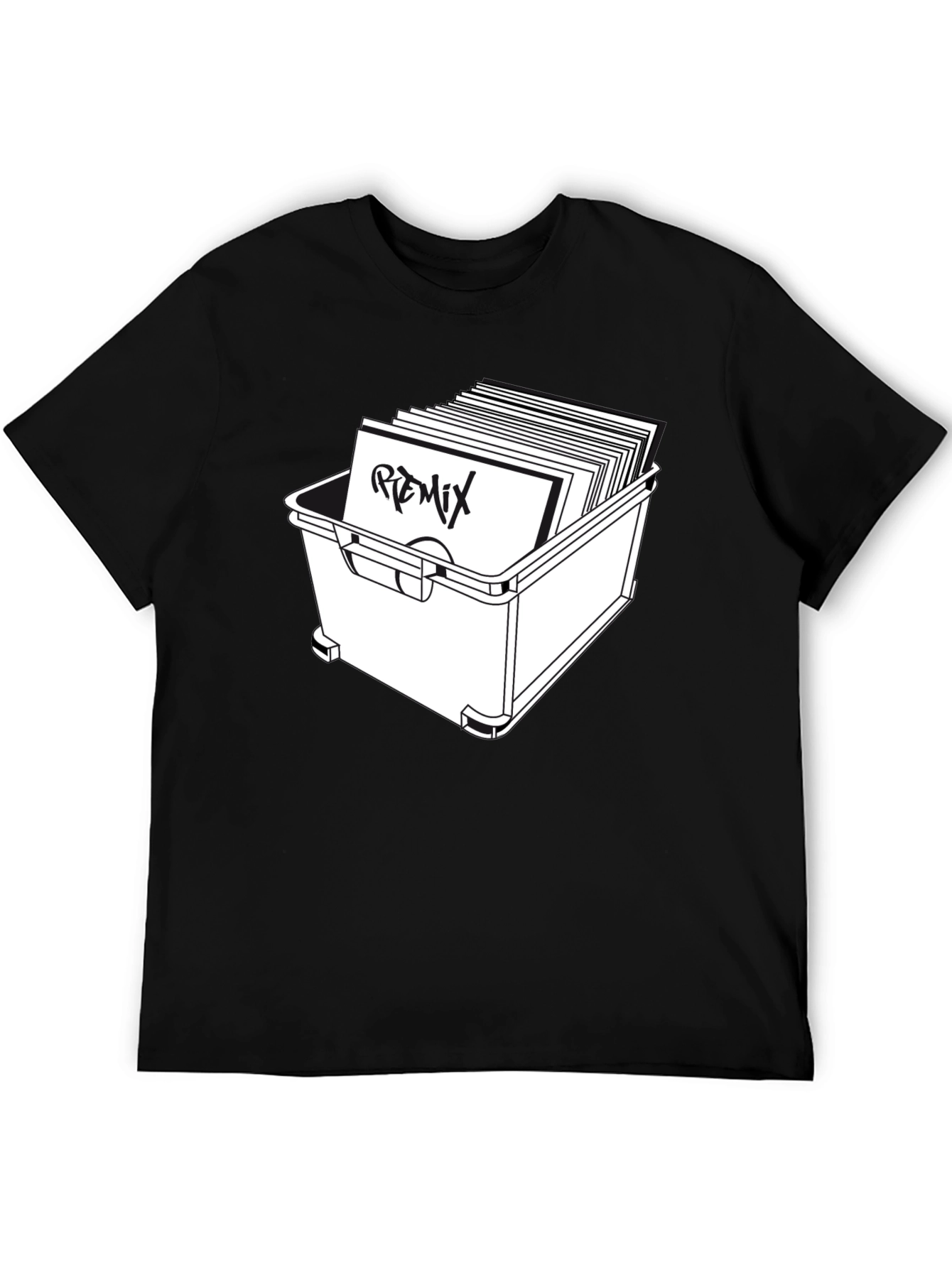 Vinyl Remix T-Shirt - Black Graphic Tee