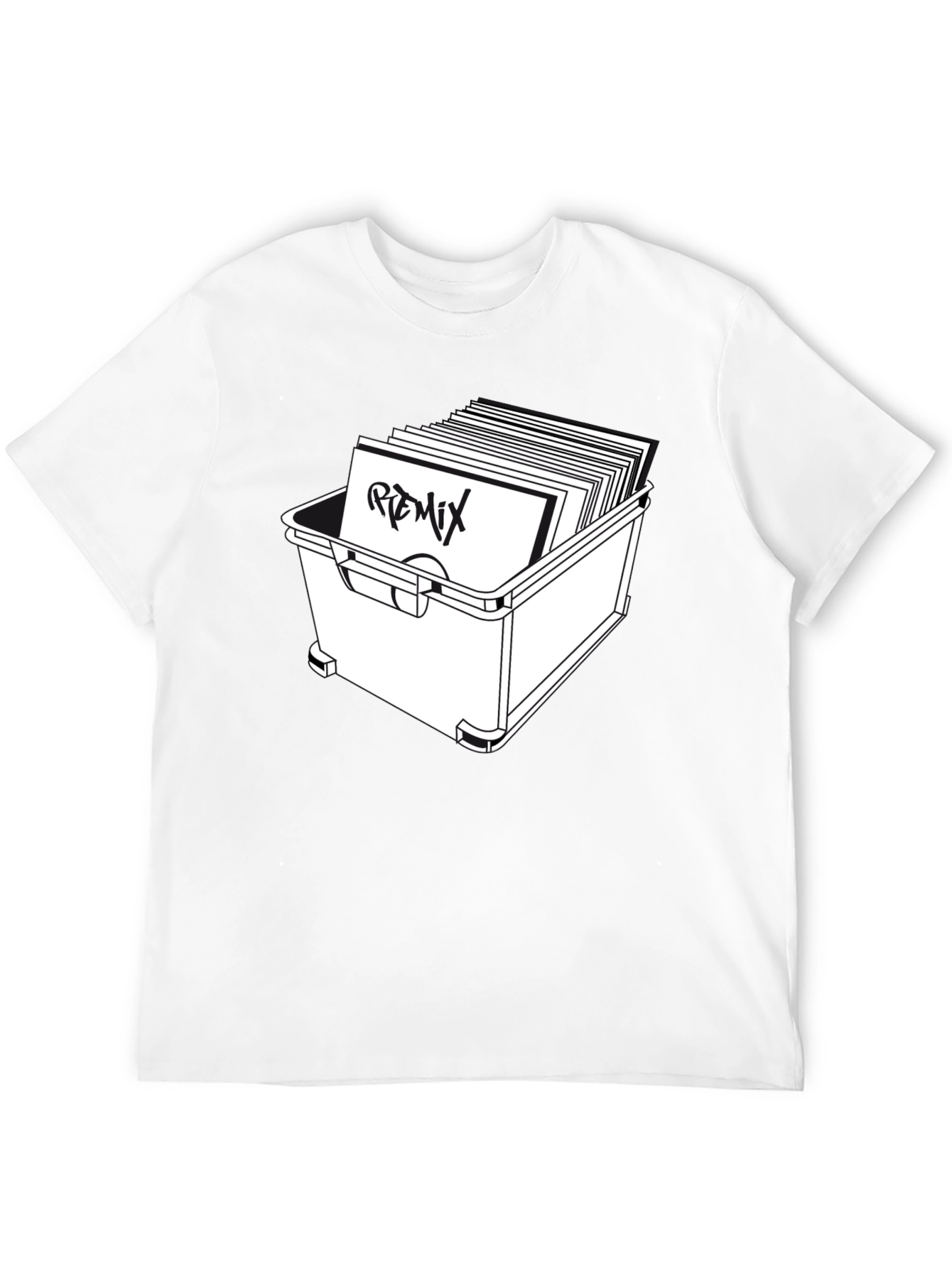 Vinyl Remix T-Shirt - Black Graphic Tee
