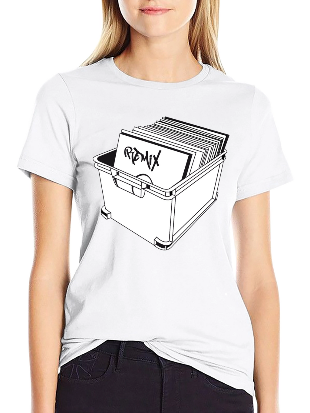 Vinyl Remix T-Shirt - Black Graphic Tee