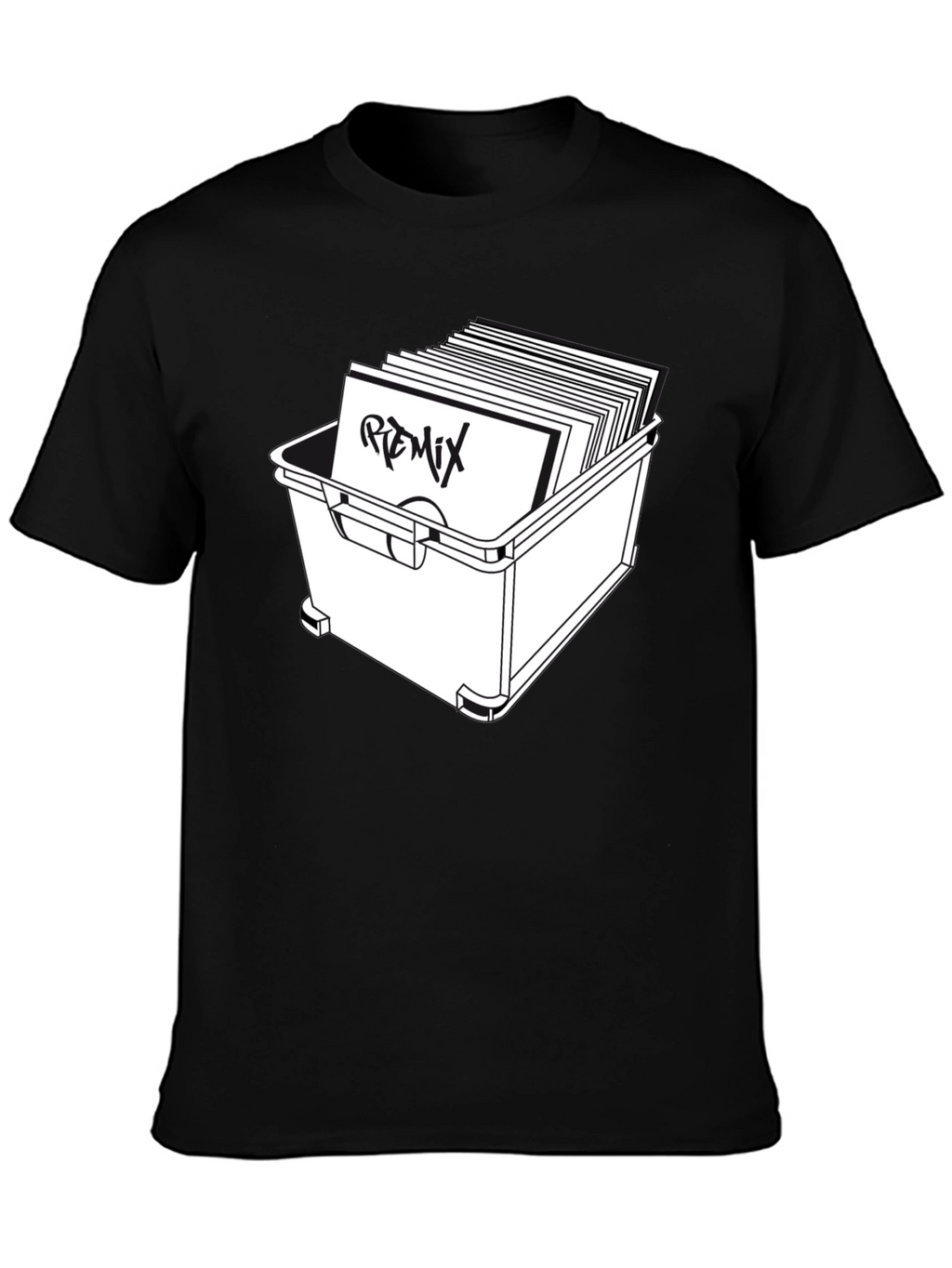 Vinyl Remix T-Shirt - Black Graphic Tee