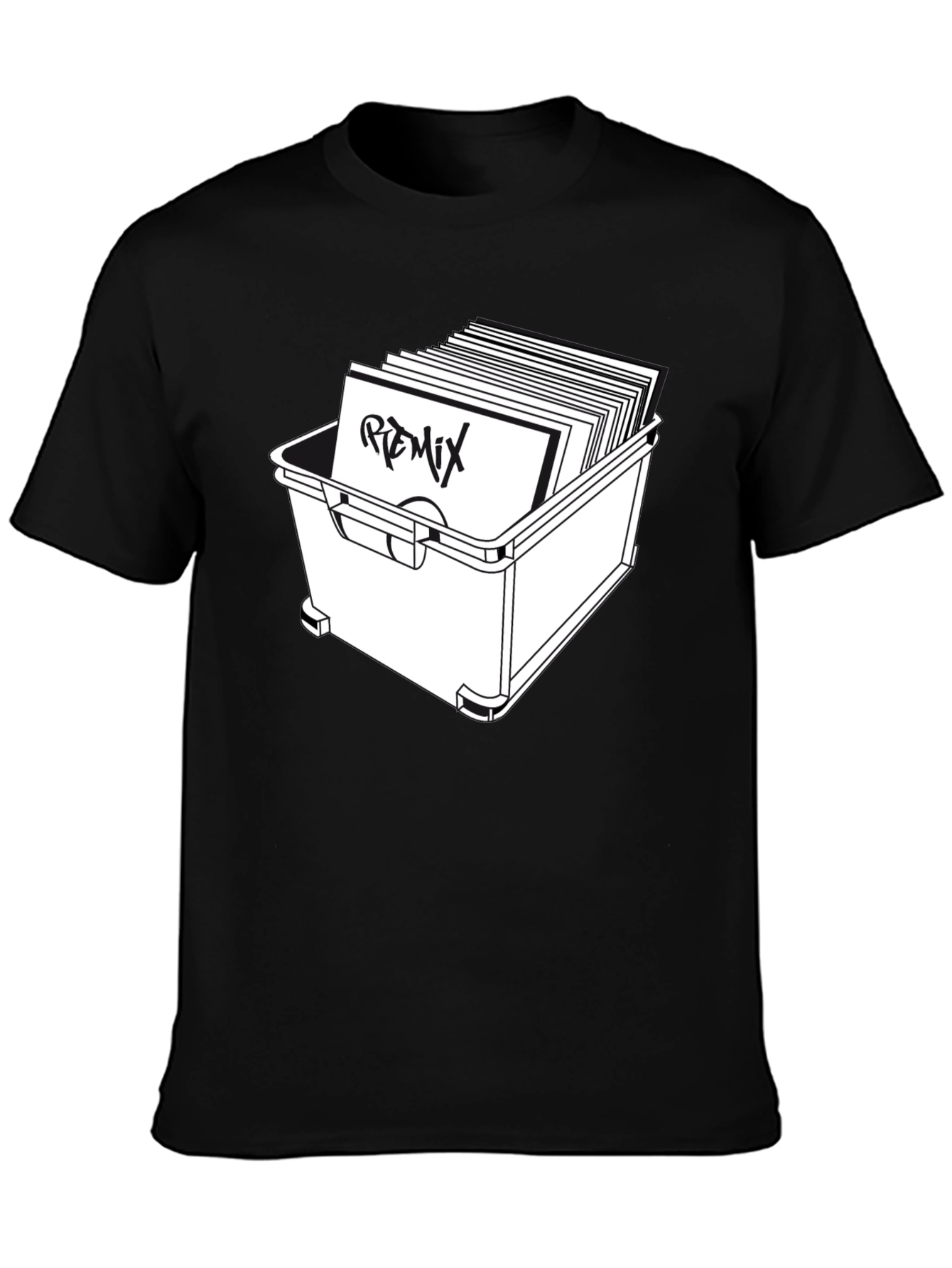 Vinyl Remix T-Shirt - Black Graphic Tee