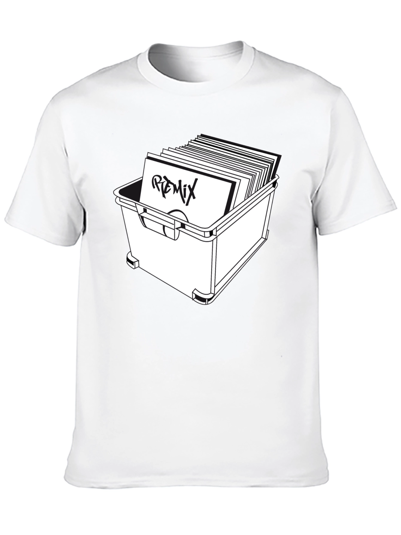 Vinyl Remix T-Shirt - Black Graphic Tee