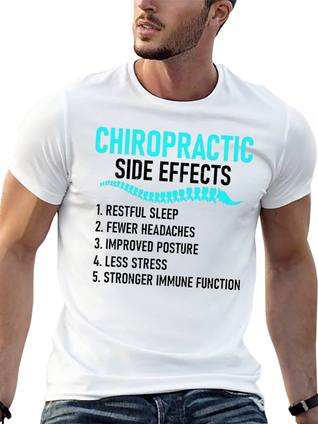 Chiropractic Side Effects Black T-Shirt