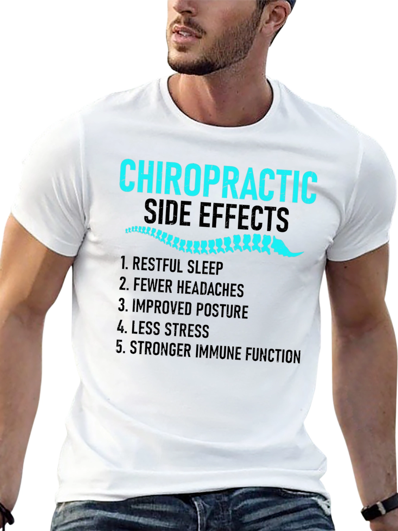 Chiropractic Side Effects Black T-Shirt