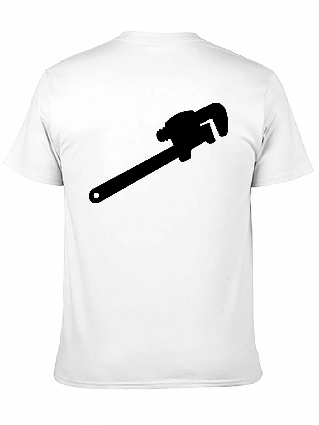 Plumber Wrench Graphic Tee - Black Cotton T-Shirt