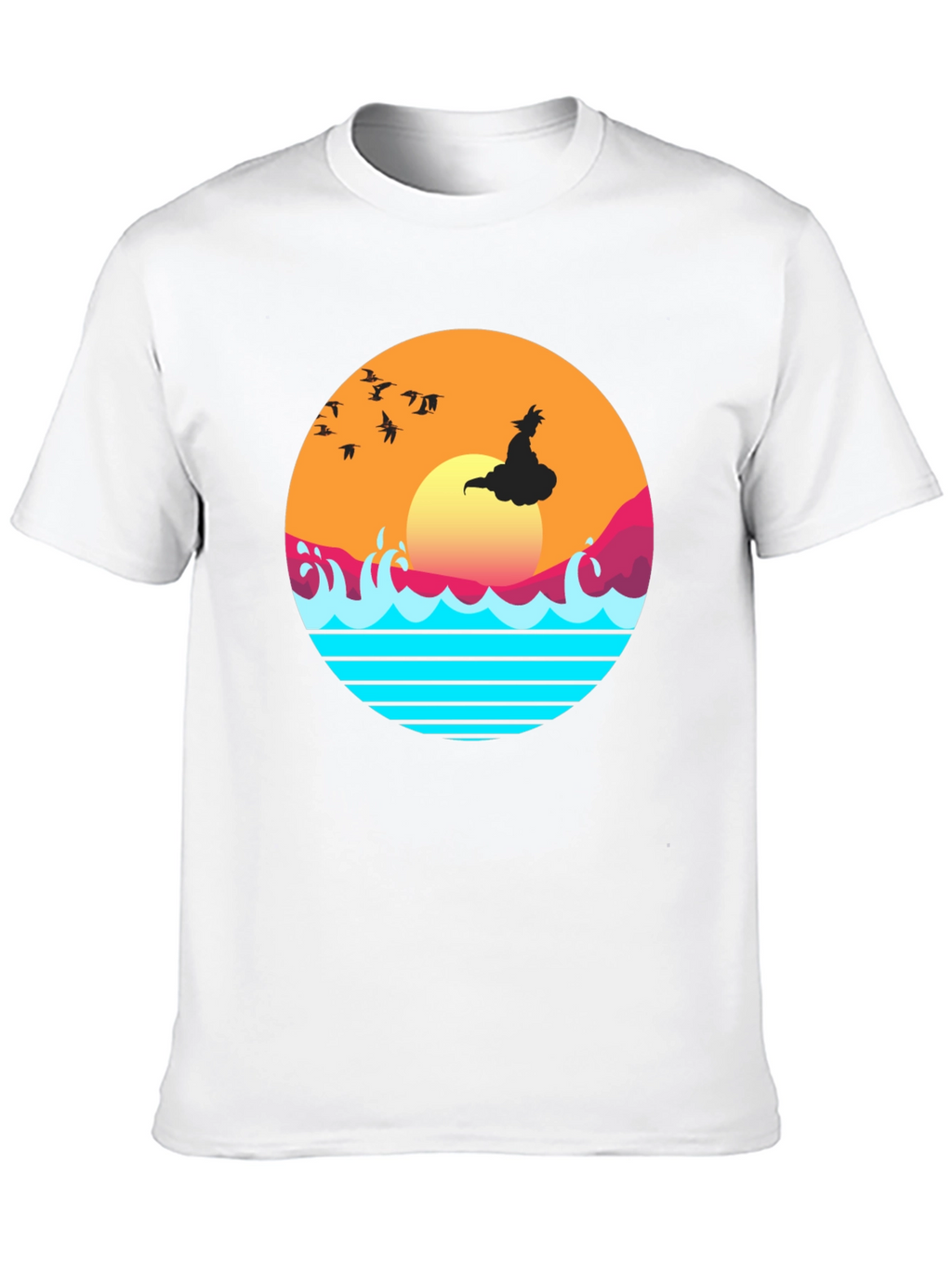 Retro Anime Sunset Graphic T-Shirt