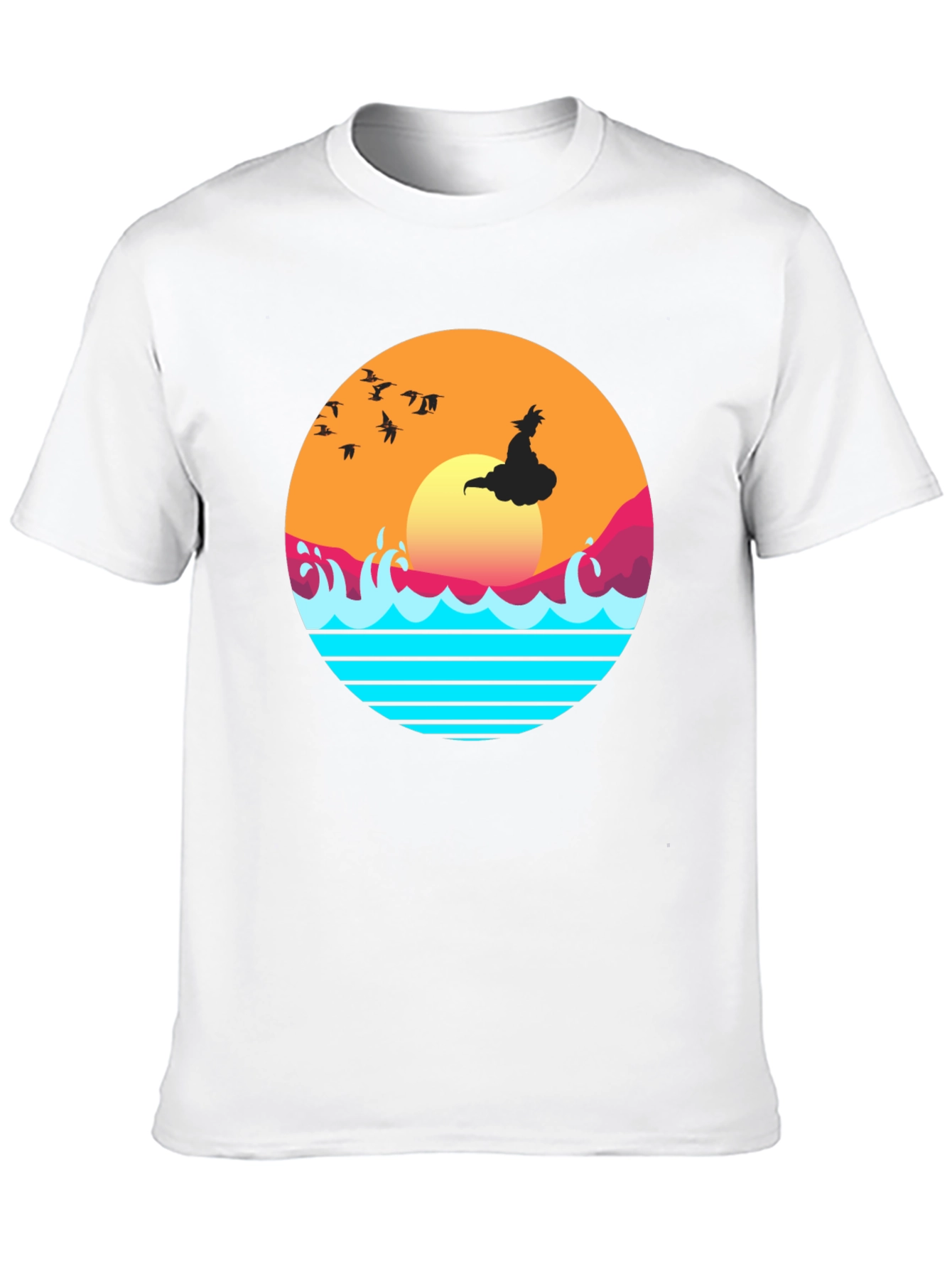 Retro Anime Sunset Graphic T-Shirt