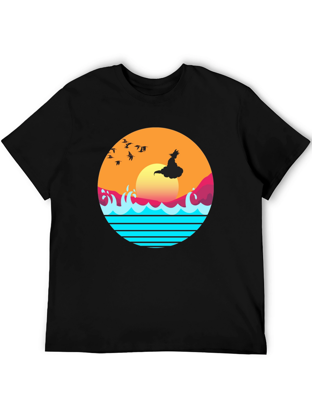 Retro Anime Sunset Graphic T-Shirt