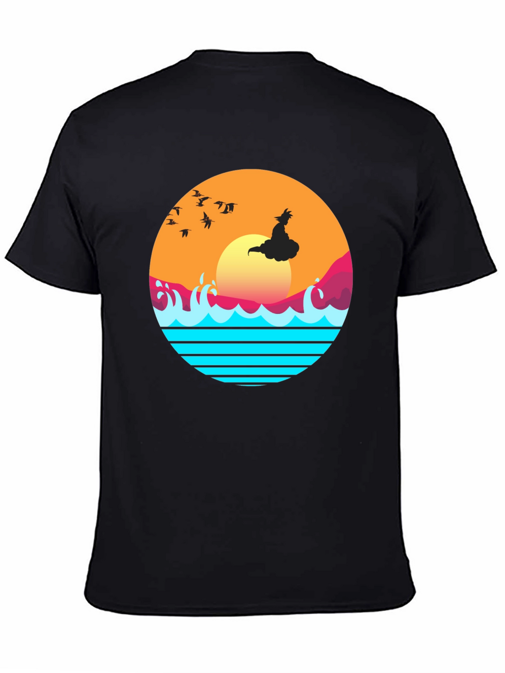 Retro Anime Sunset Graphic T-Shirt