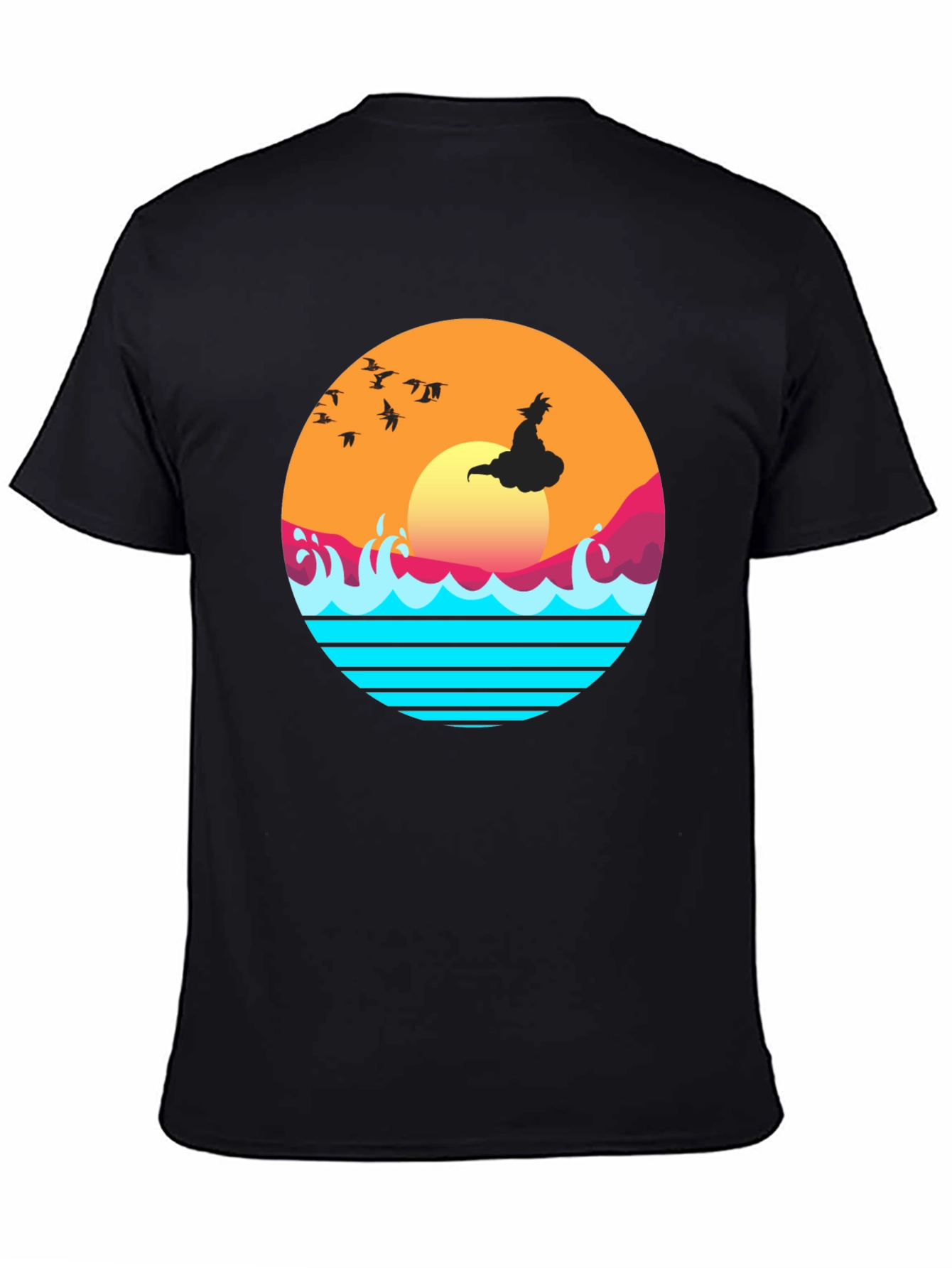 Retro Anime Sunset Graphic T-Shirt