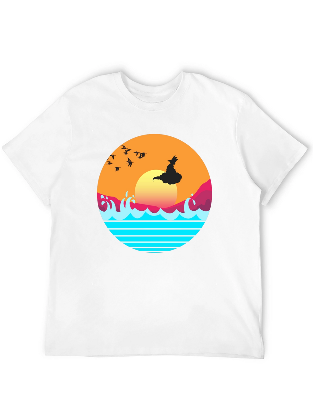 Retro Anime Sunset Graphic T-Shirt