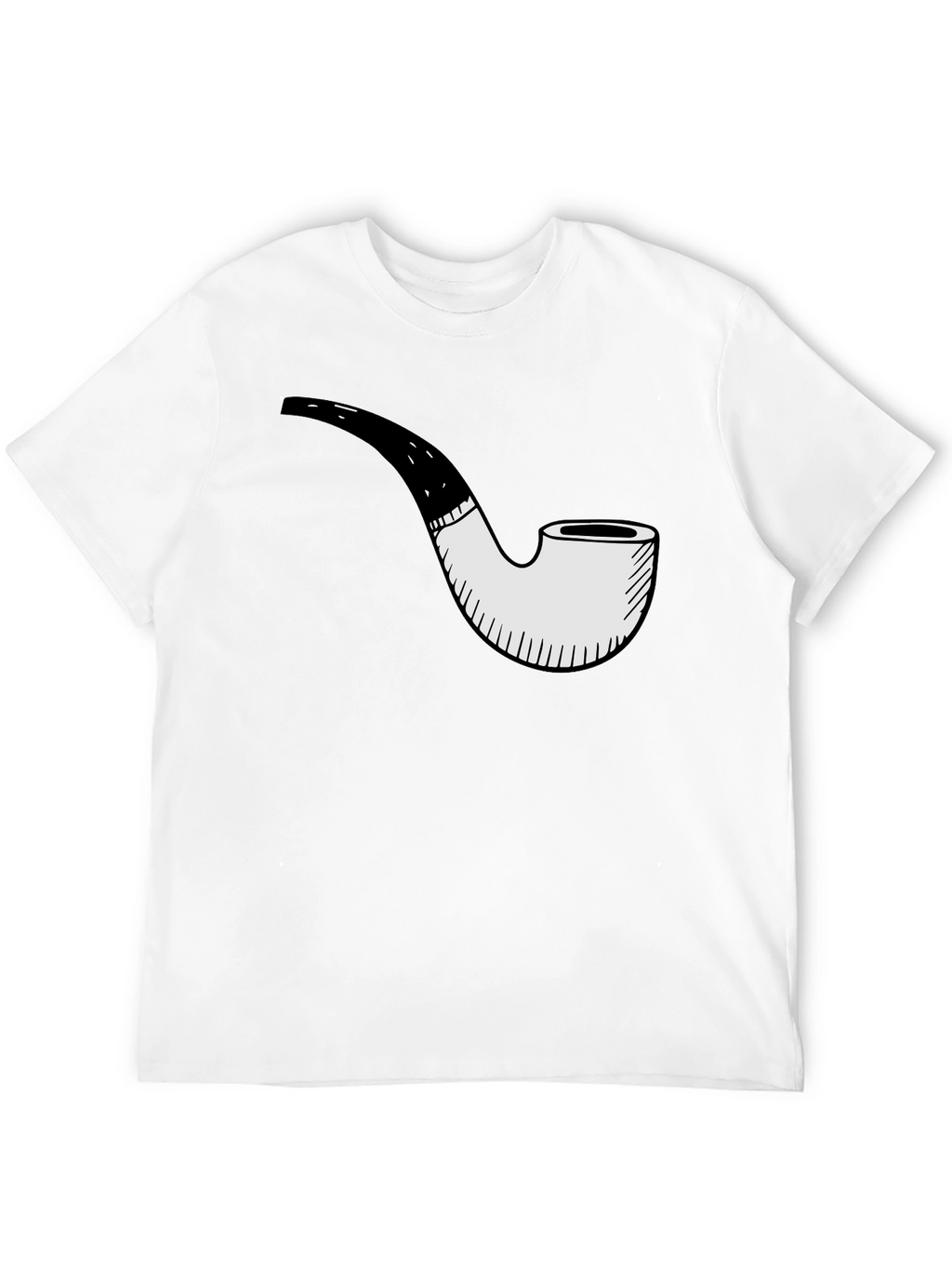 Mens Black T-Shirt with Pipe Graphic