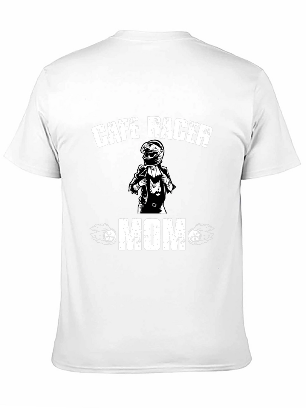 Cafe Racer Mom T-Shirt - Black Cotton Tee