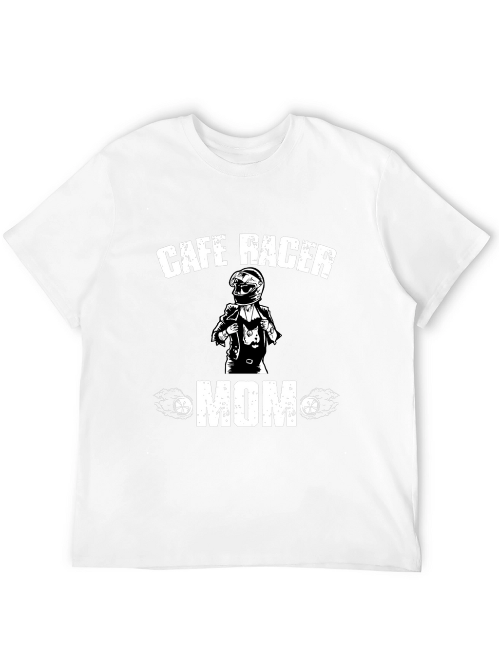 Cafe Racer Mom T-Shirt - Black Cotton Tee