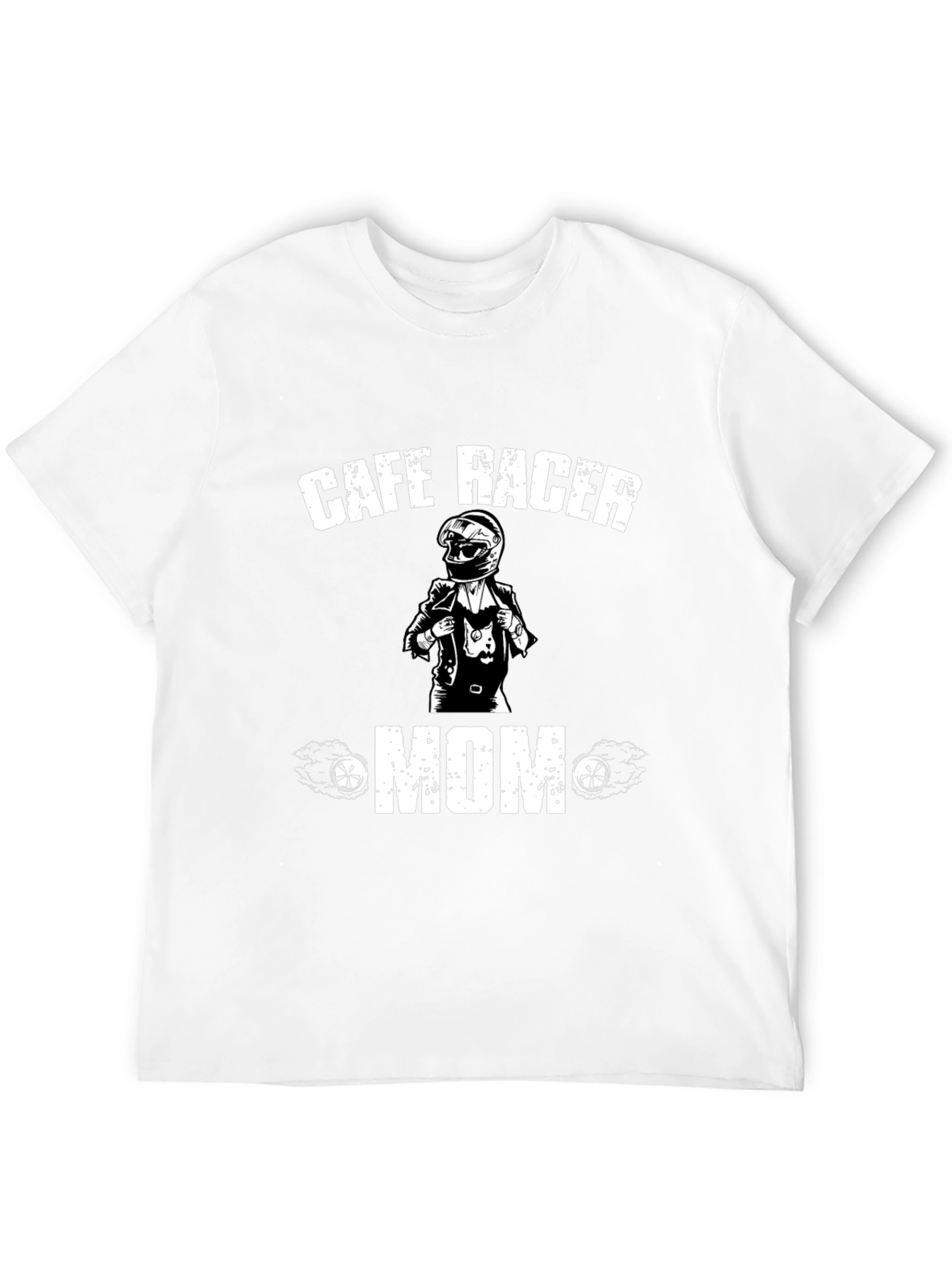 Cafe Racer Mom T-Shirt - Black Cotton Tee