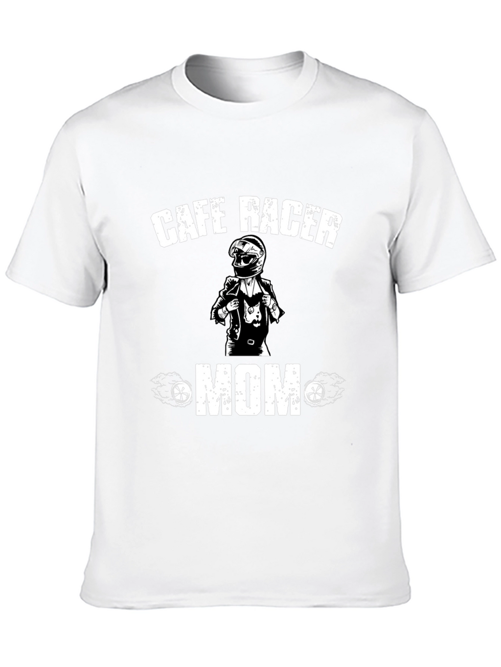 Cafe Racer Mom T-Shirt - Black Cotton Tee