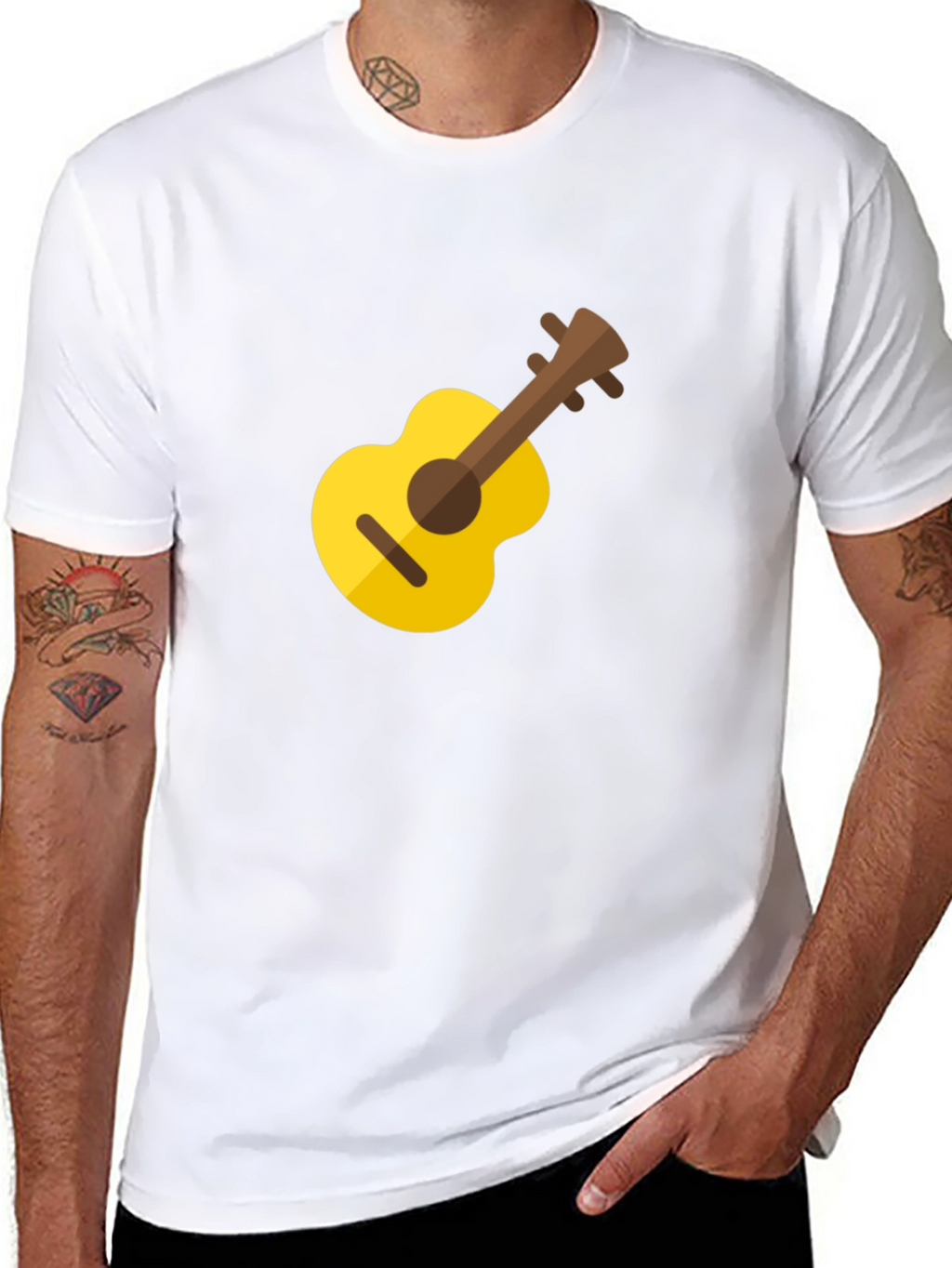 Guitar Graphic Tee - Black Unisex T-Shirt