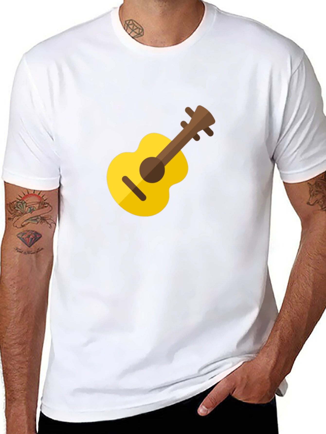 Guitar Graphic Tee - Black Unisex T-Shirt