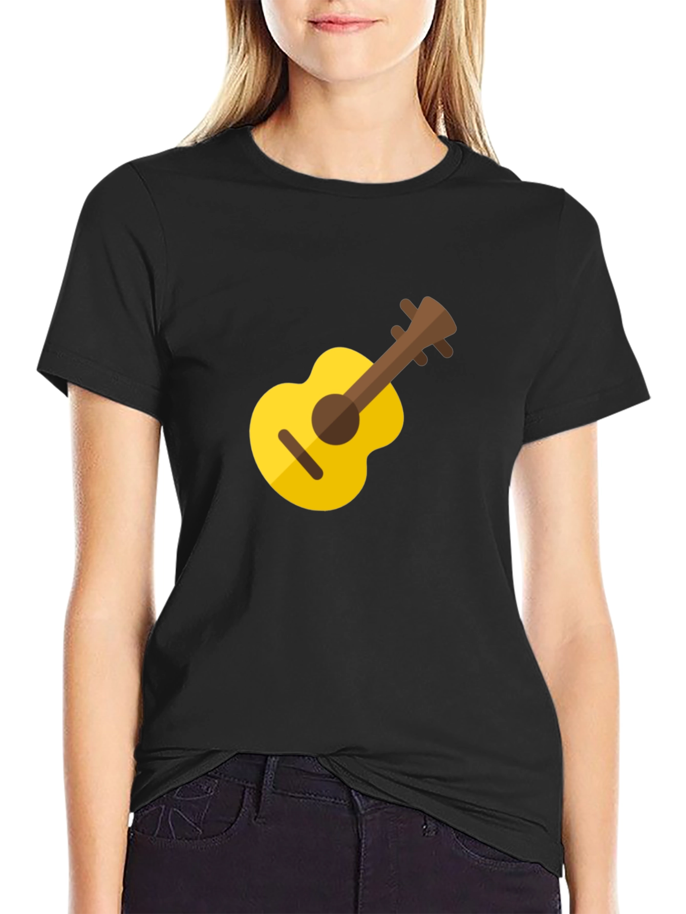Guitar Graphic Tee - Black Unisex T-Shirt