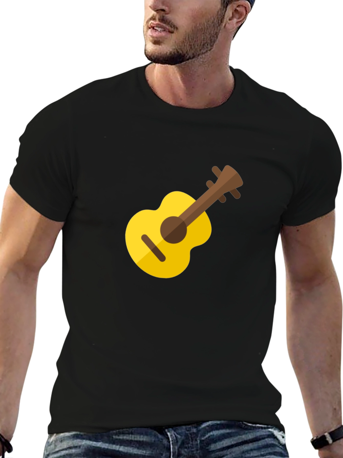 Guitar Graphic Tee - Black Unisex T-Shirt