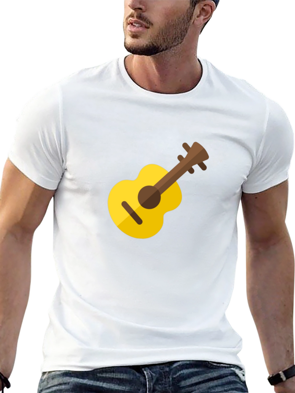 Guitar Graphic Tee - Black Unisex T-Shirt