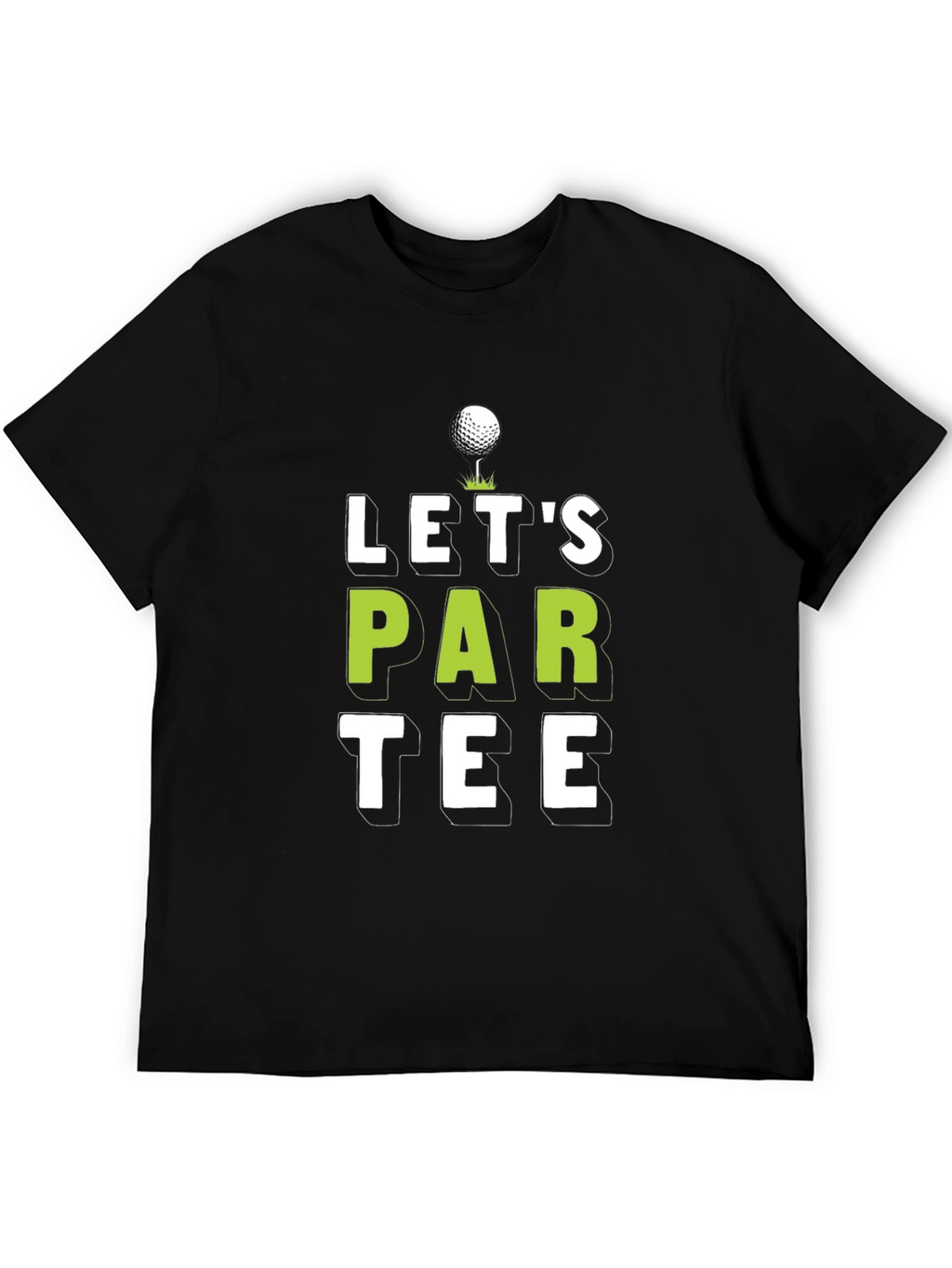 Lets Par Tee Black Graphic Golf T-Shirt