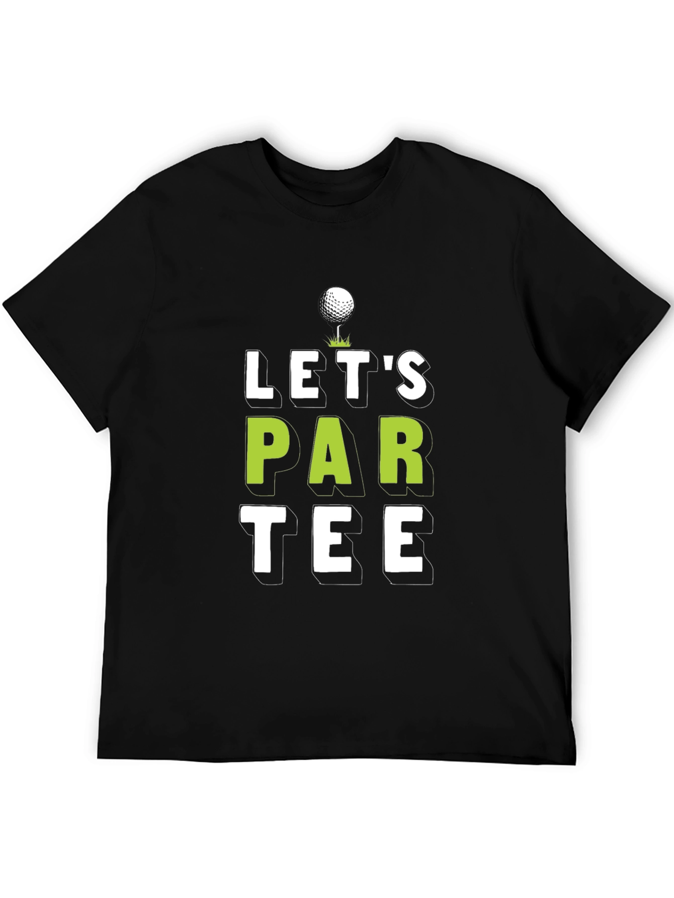 Lets Par Tee Black Graphic Golf T-Shirt
