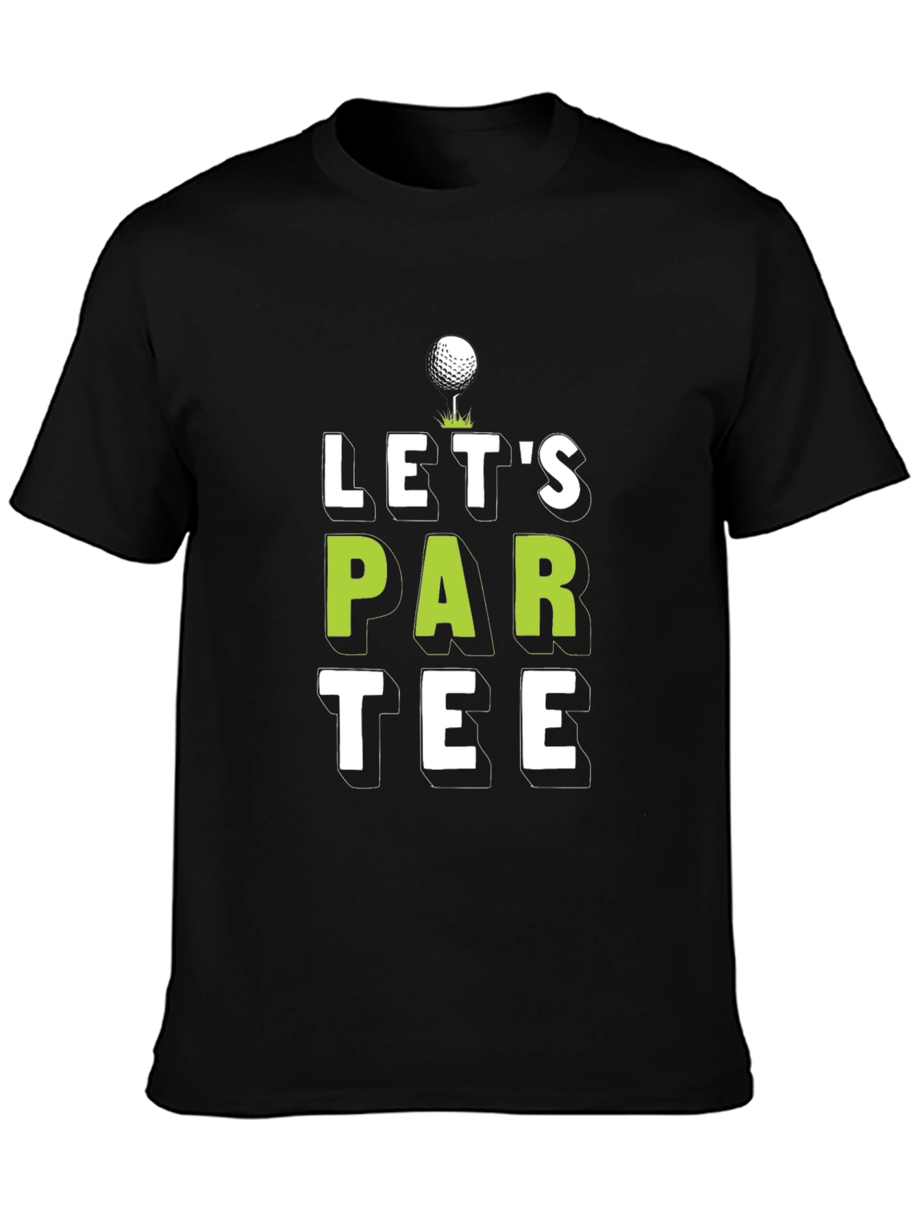 Lets Par Tee Black Graphic Golf T-Shirt