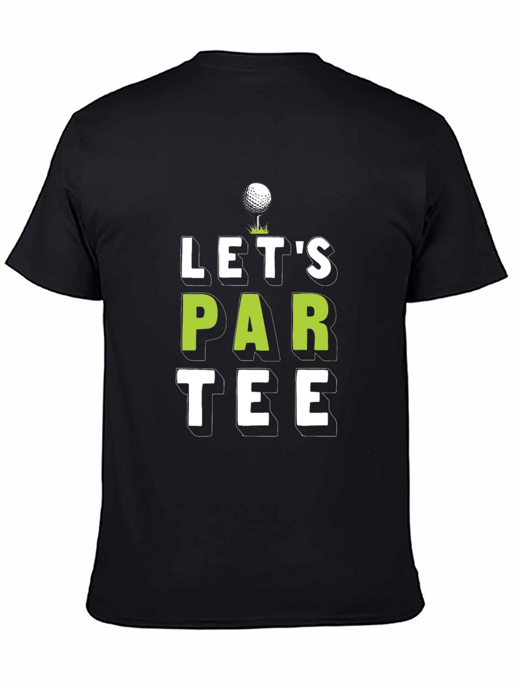 Lets Par Tee Black Graphic Golf T-Shirt