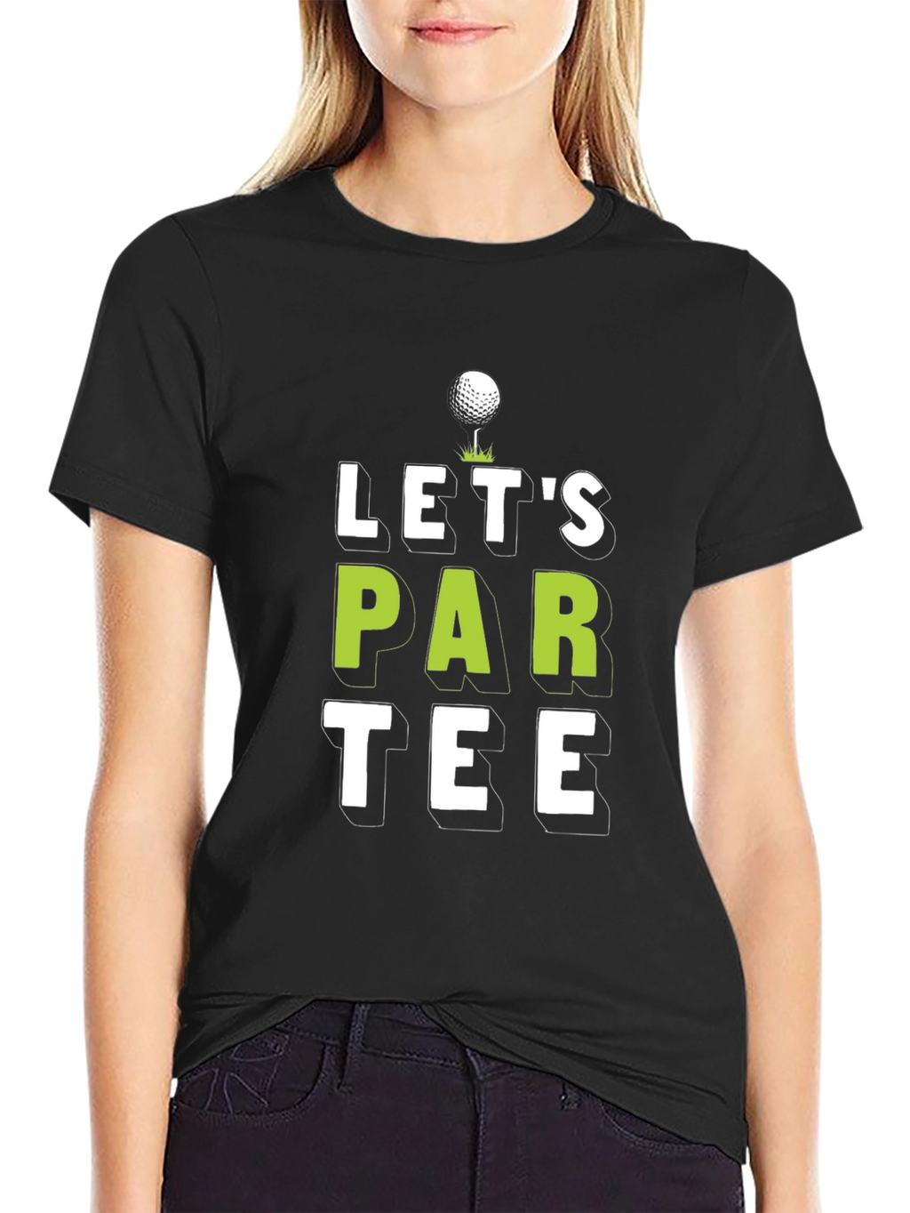 Lets Par Tee Black Graphic Golf T-Shirt