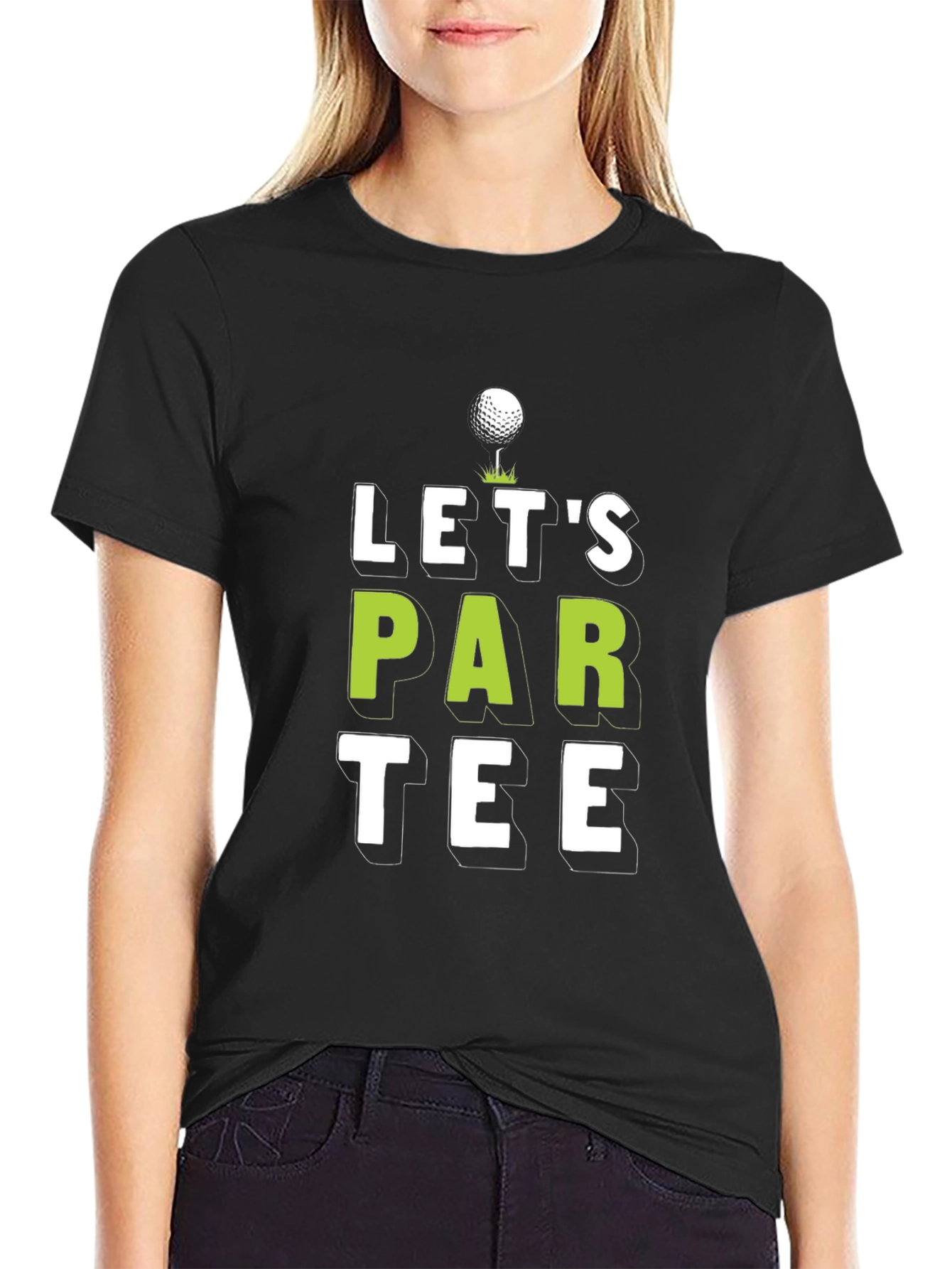 Lets Par Tee Black Graphic Golf T-Shirt
