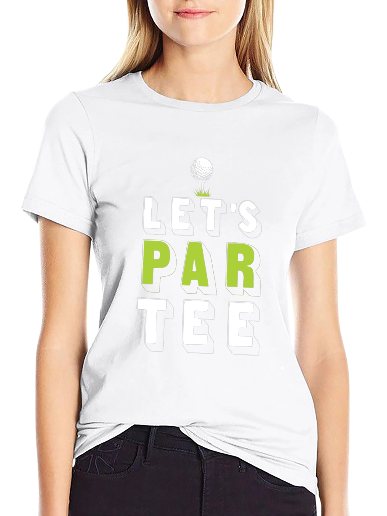 Lets Par Tee Black Graphic Golf T-Shirt