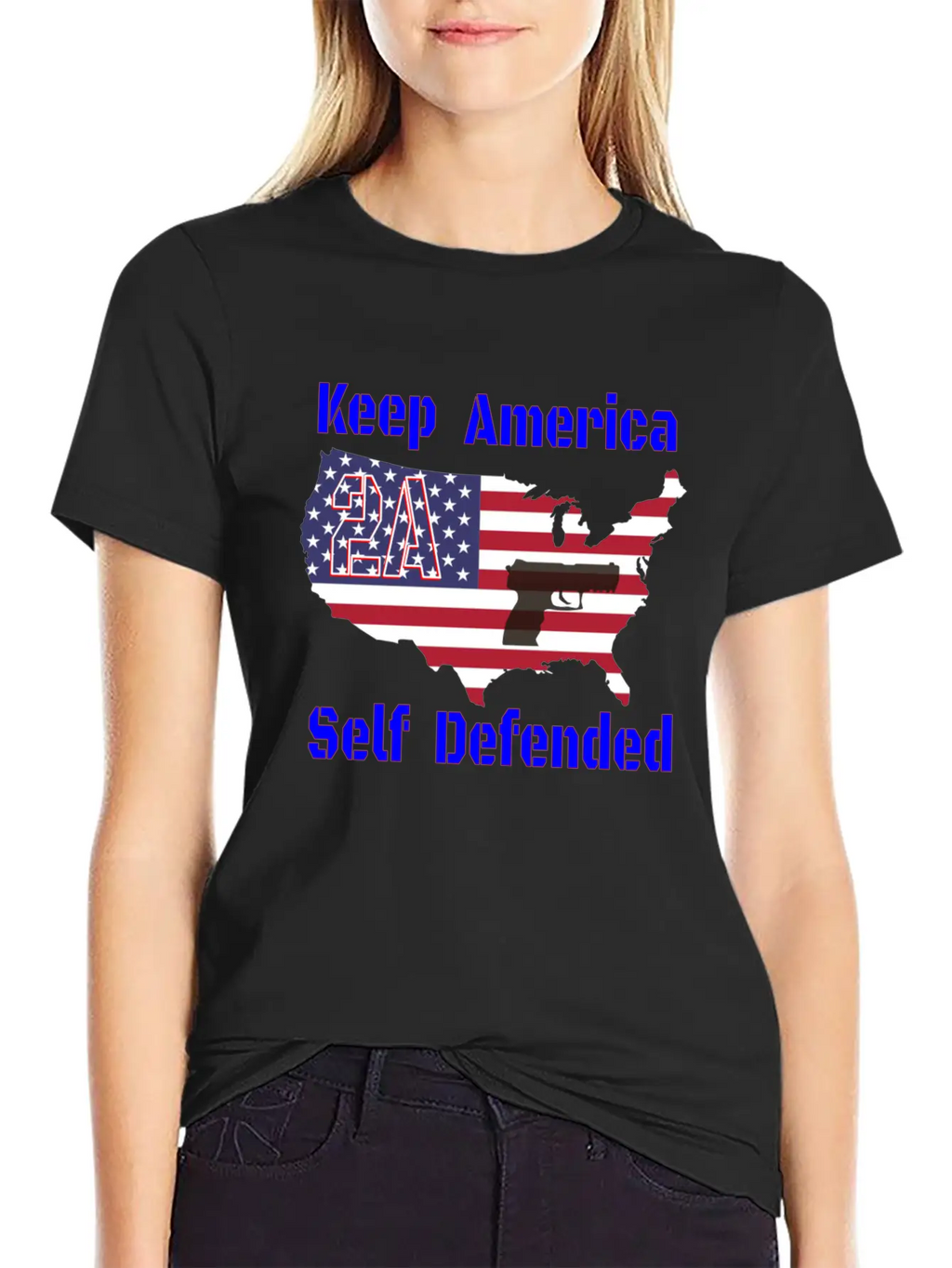 2A Keep America Self Defended Breathable Soft Cotton T-Shirt – Timeless Casual Look