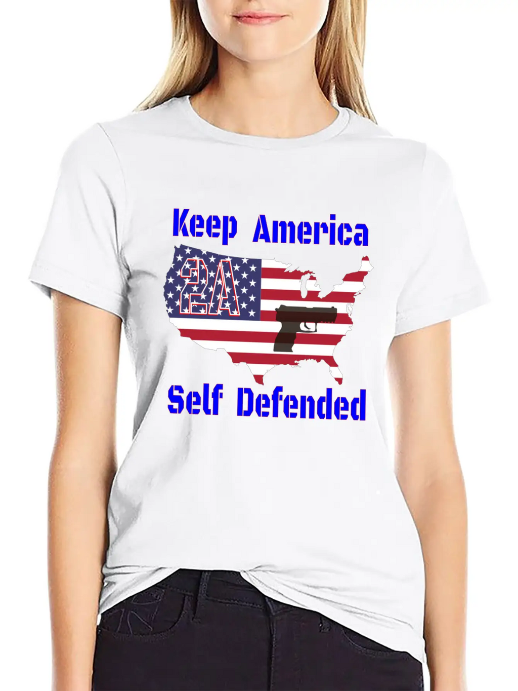 2A Keep America Self Defended Breathable Soft Cotton T-Shirt – Timeless Casual Look