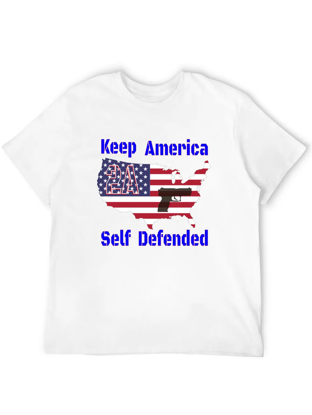 2A Keep America Self Defended Breathable Soft Cotton T-Shirt – Timeless Casual Look