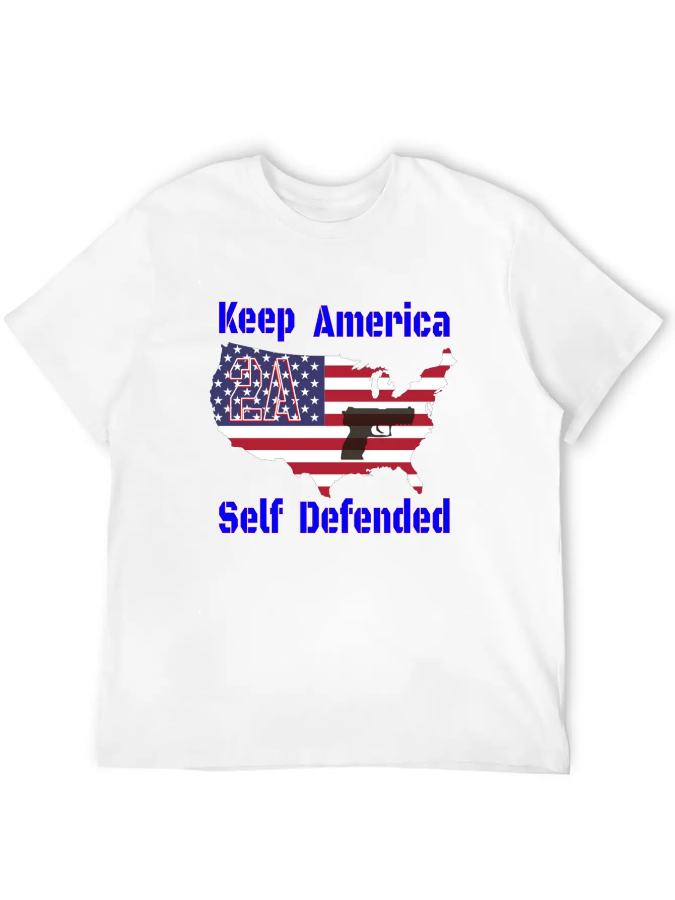 2A Keep America Self Defended Breathable Soft Cotton T-Shirt – Timeless Casual Look