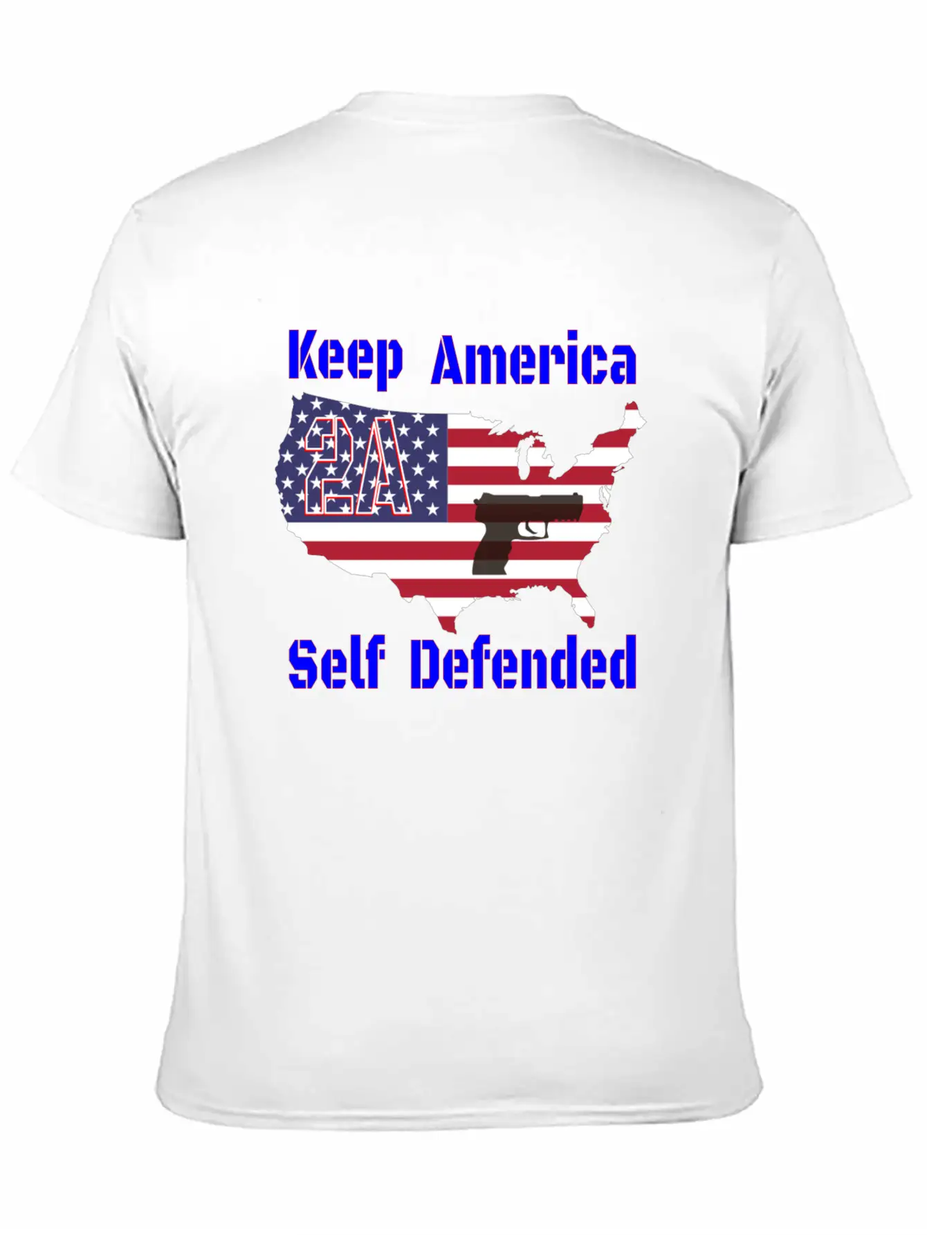 2A Keep America Self Defended Breathable Soft Cotton T-Shirt – Timeless Casual Look