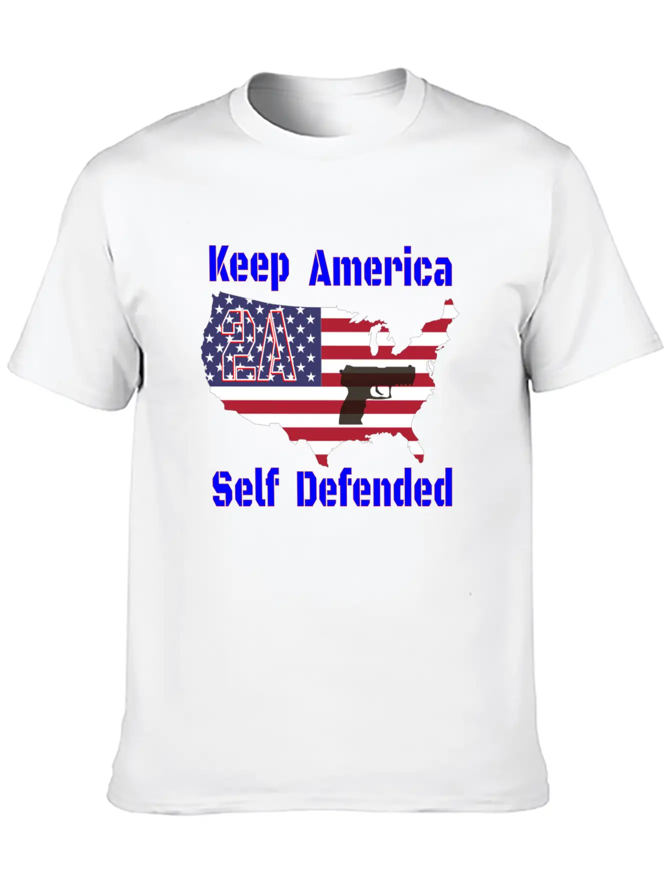 2A Keep America Self Defended Breathable Soft Cotton T-Shirt – Timeless Casual Look