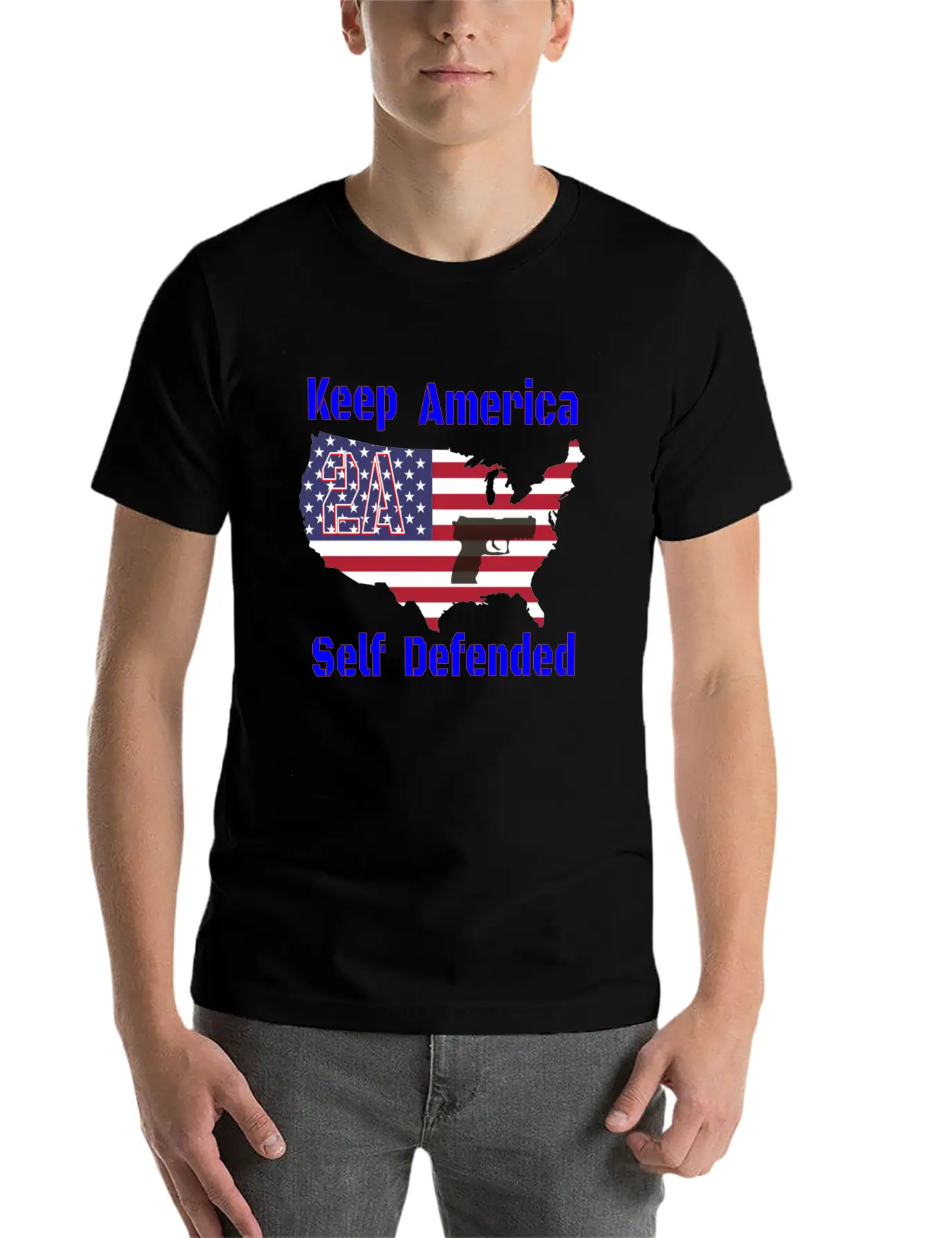 2A Keep America Self Defended Breathable Soft Cotton T-Shirt – Timeless Casual Look