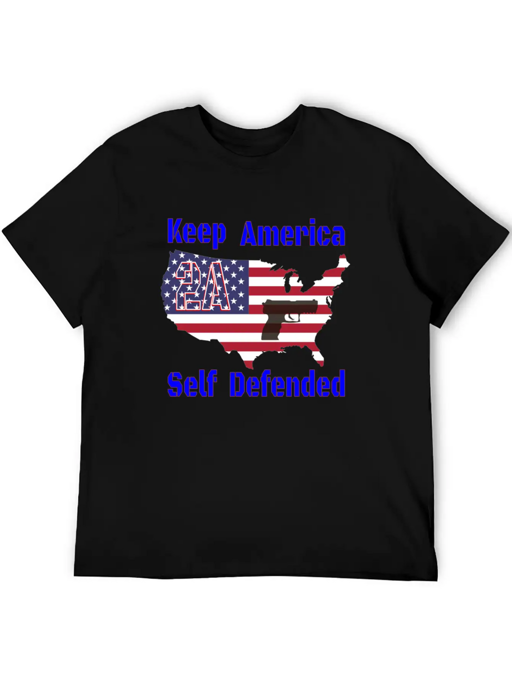 2A Keep America Self Defended Breathable Soft Cotton T-Shirt – Timeless Casual Look