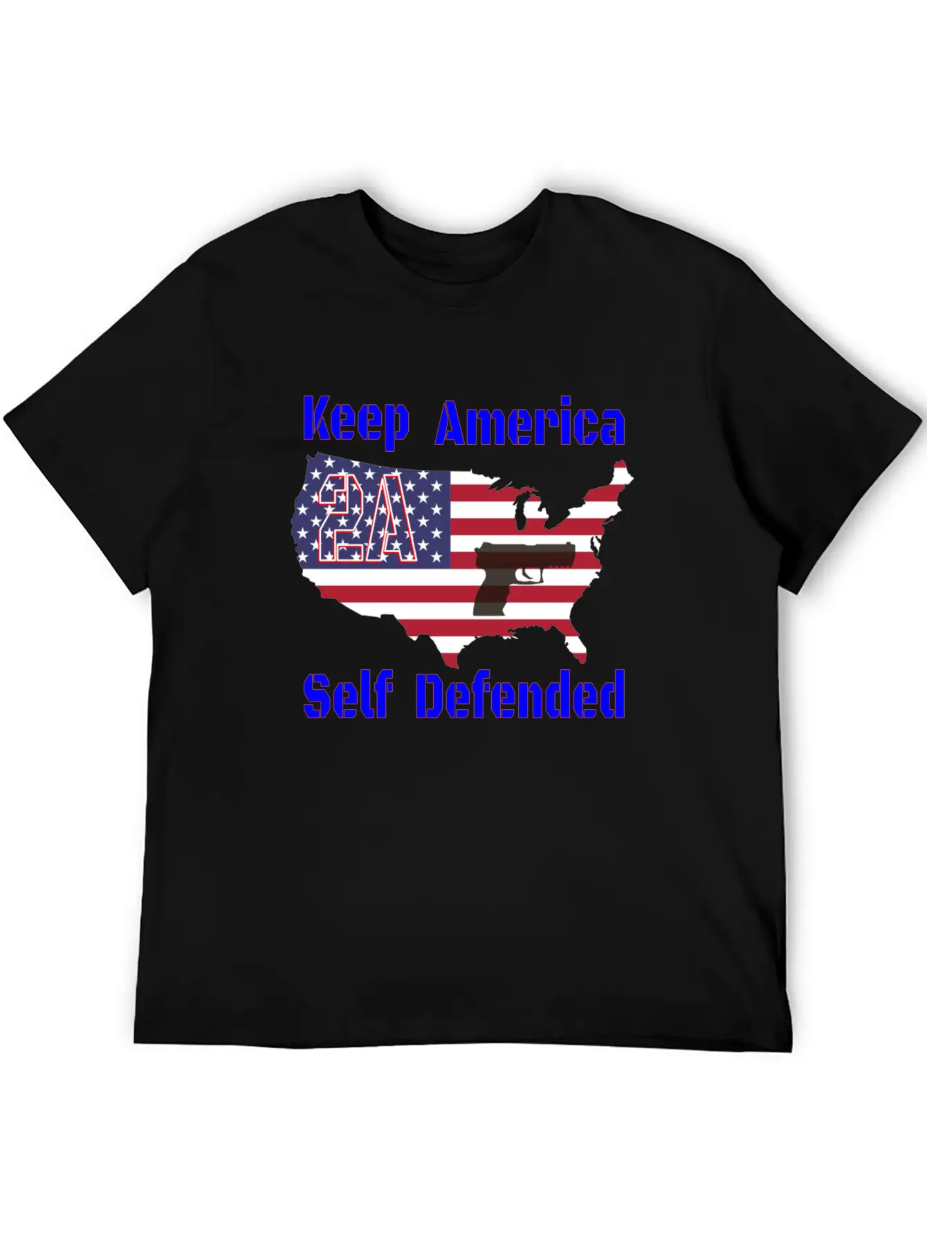 2A Keep America Self Defended Breathable Soft Cotton T-Shirt – Timeless Casual Look