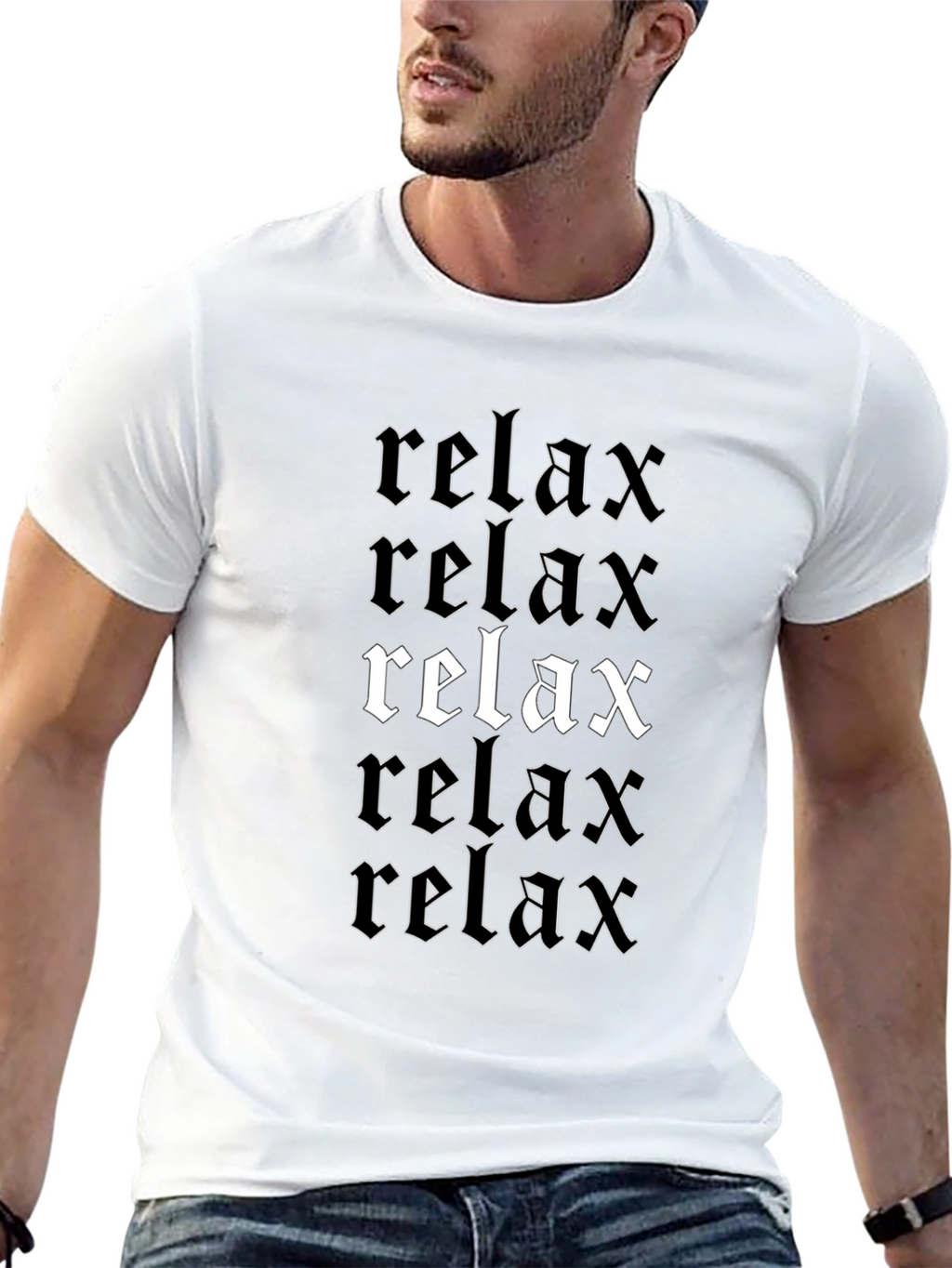 Relax Graphic Print T-Shirt Comfort Tee