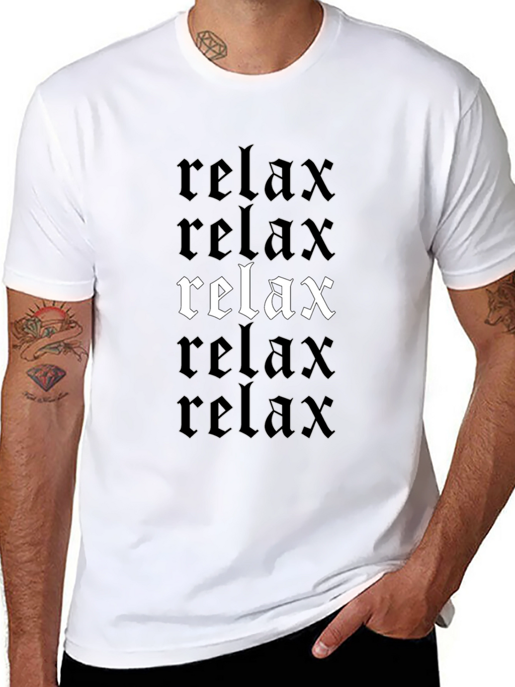 Relax Graphic Print T-Shirt Comfort Tee