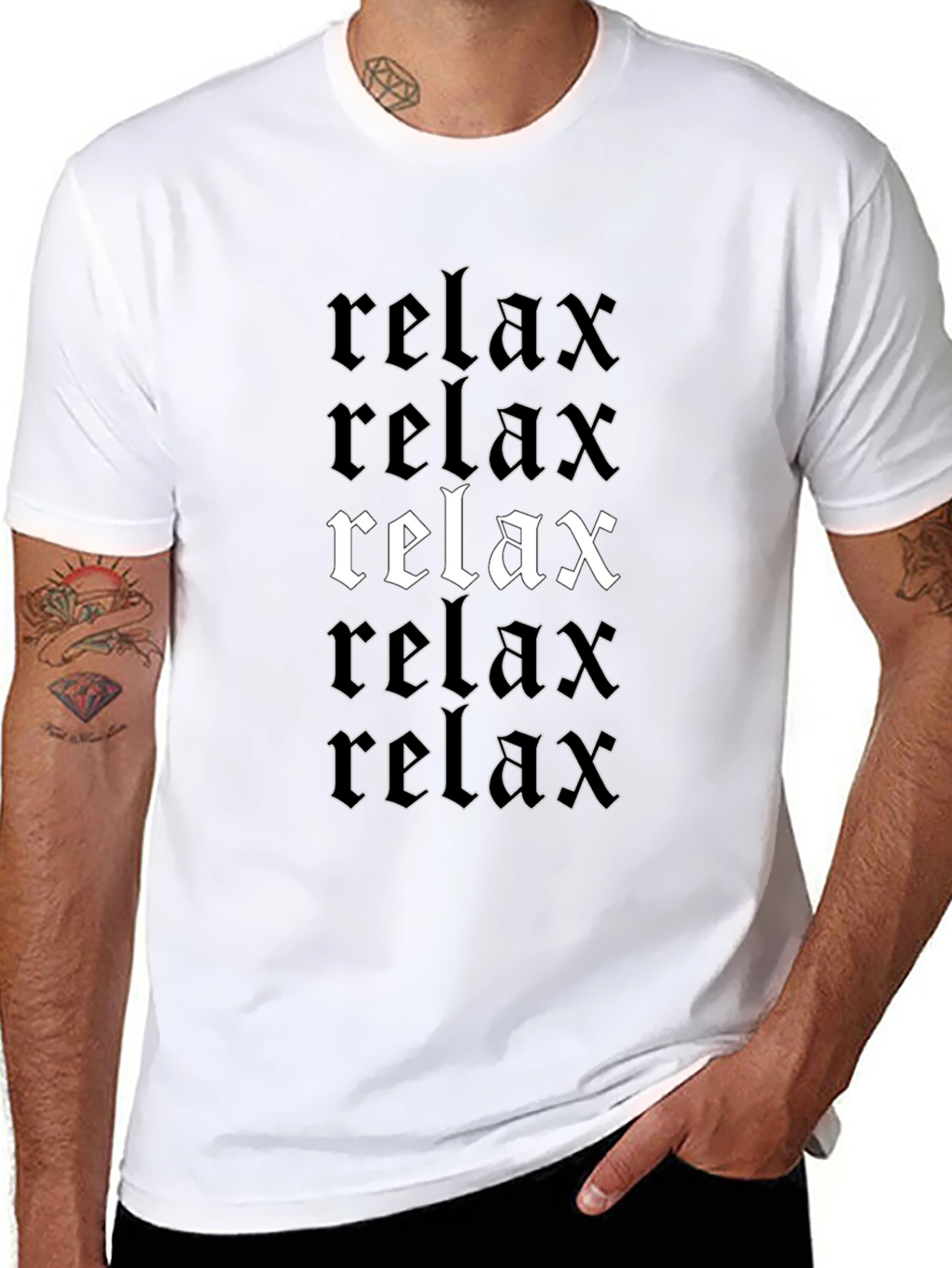 Relax Graphic Print T-Shirt Comfort Tee