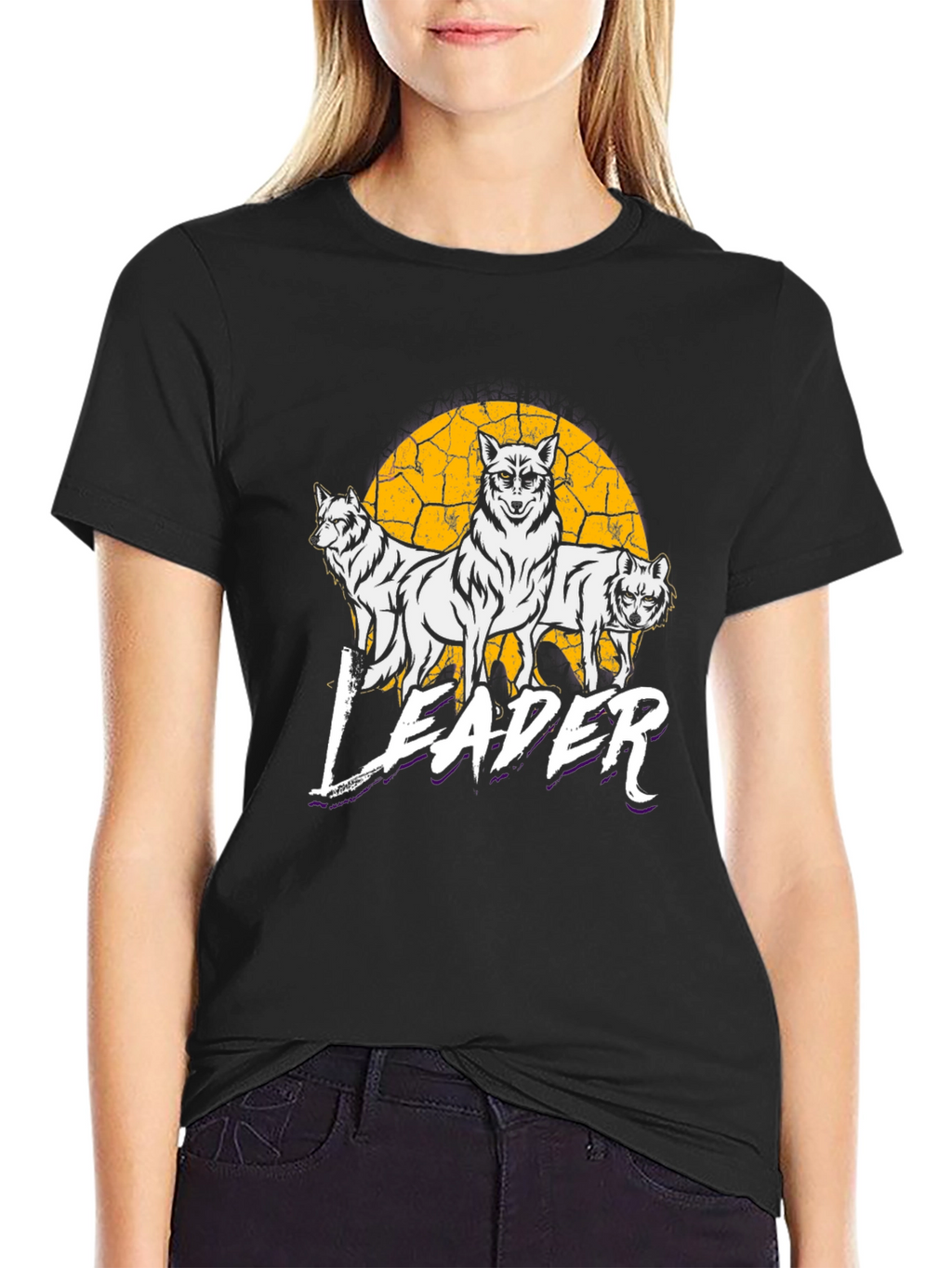 Wolf Pack Leader Graphic Tee - Black