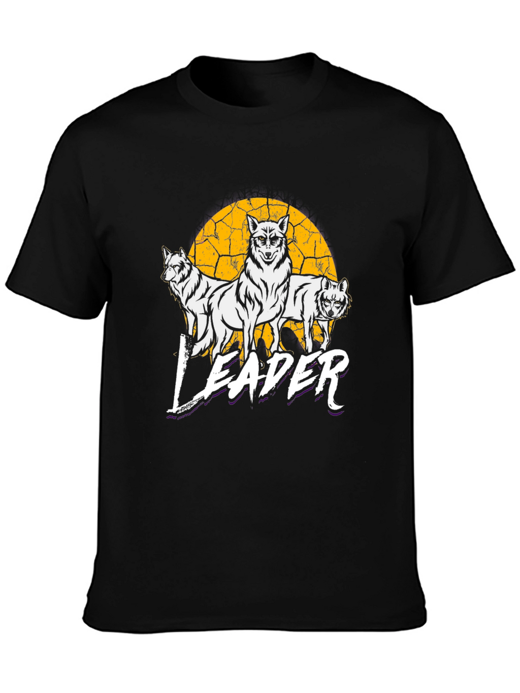 Wolf Pack Leader Graphic Tee - Black