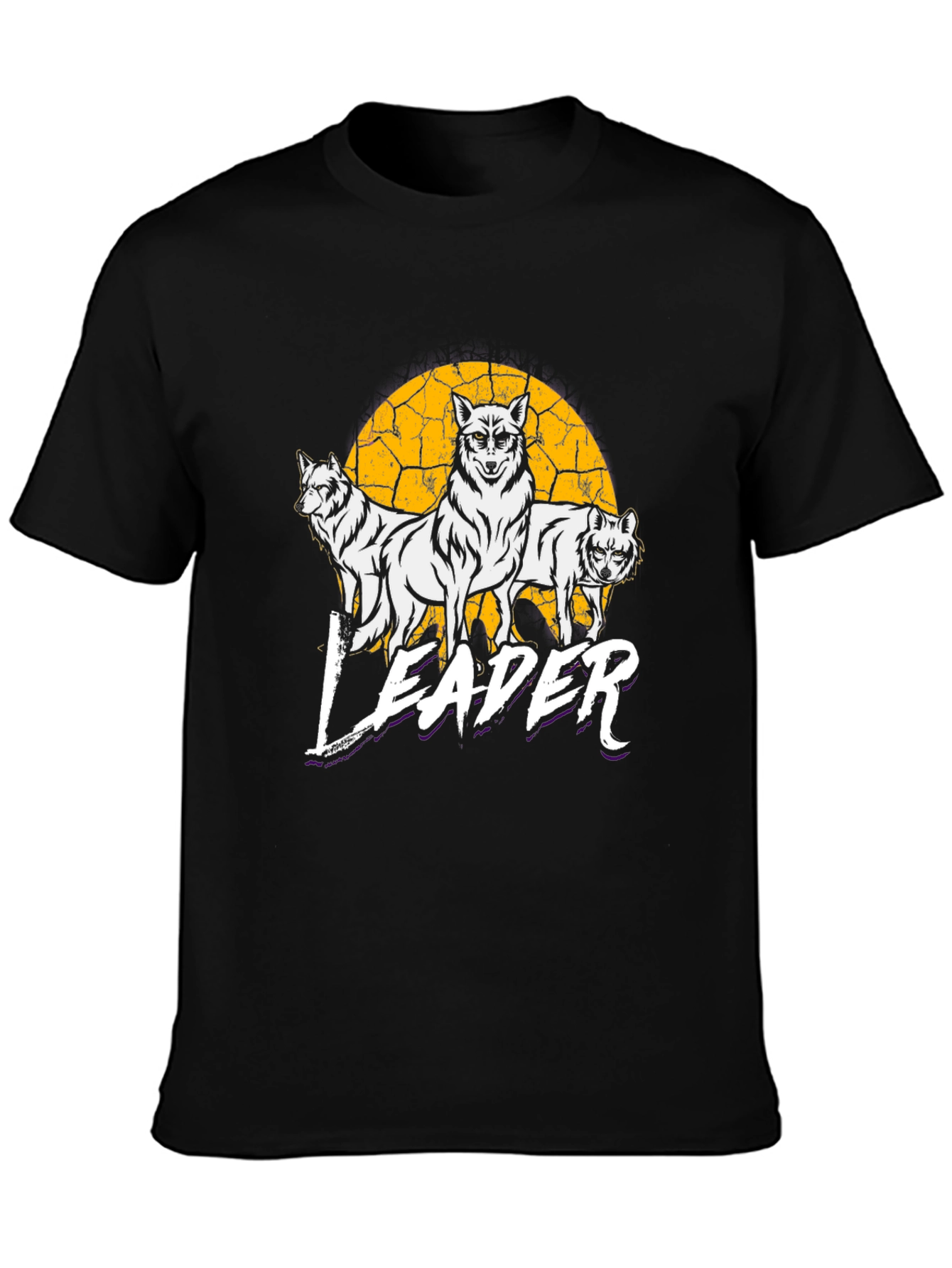 Wolf Pack Leader Graphic Tee - Black