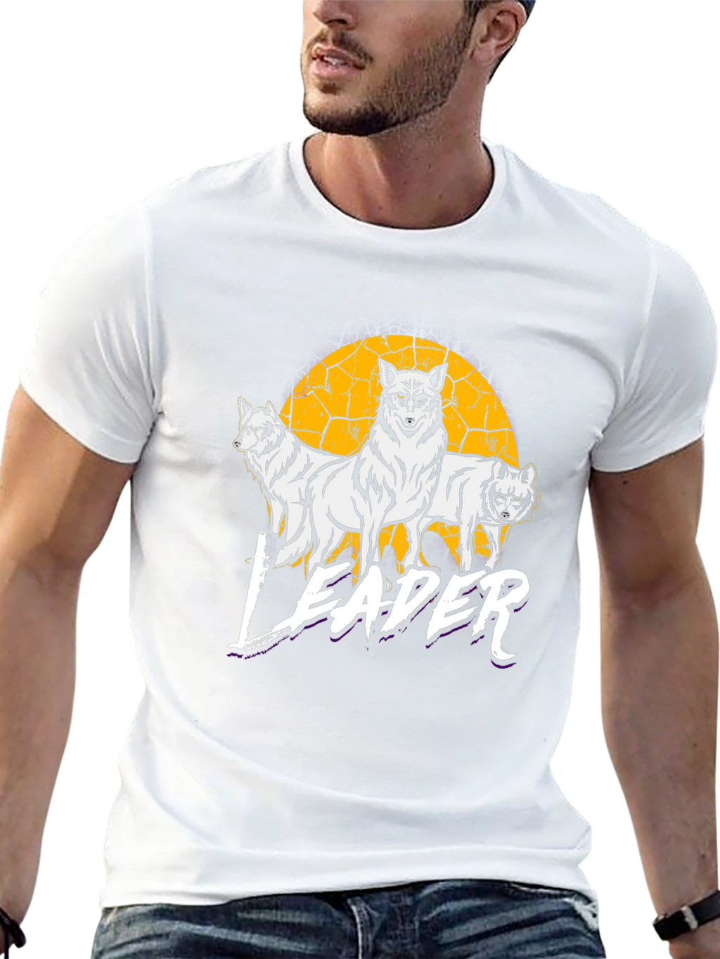 Wolf Pack Leader Graphic Tee - Black