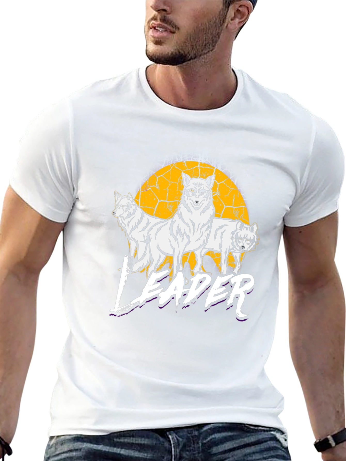 Wolf Pack Leader Graphic Tee - Black