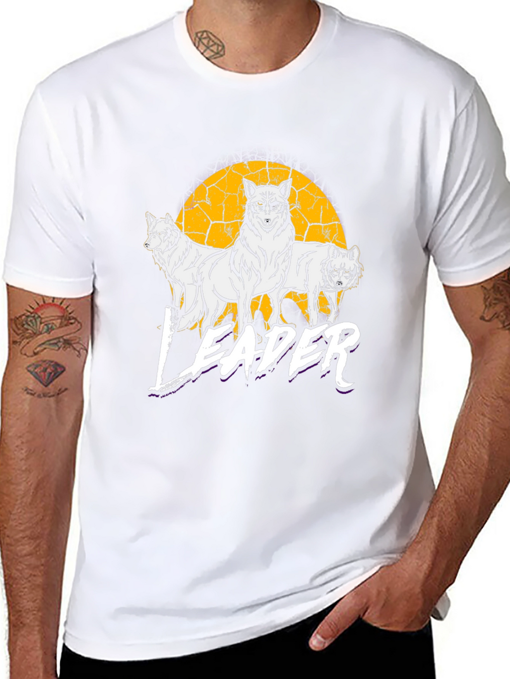 Wolf Pack Leader Graphic Tee - Black